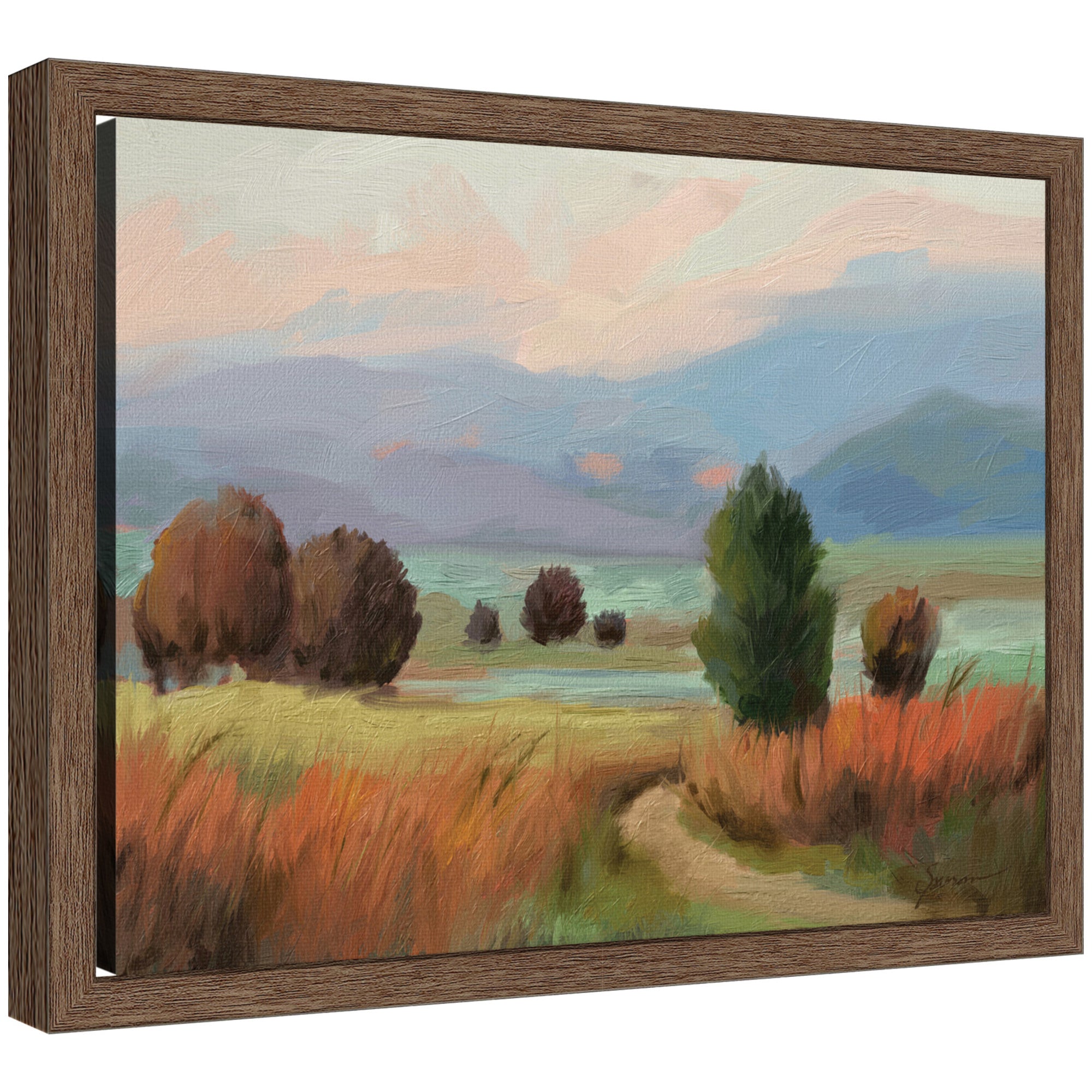 Framed Canvas 13x10 Sylvie Walnut 1