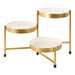 Tabletop Planter White Gold 7x7x10 1