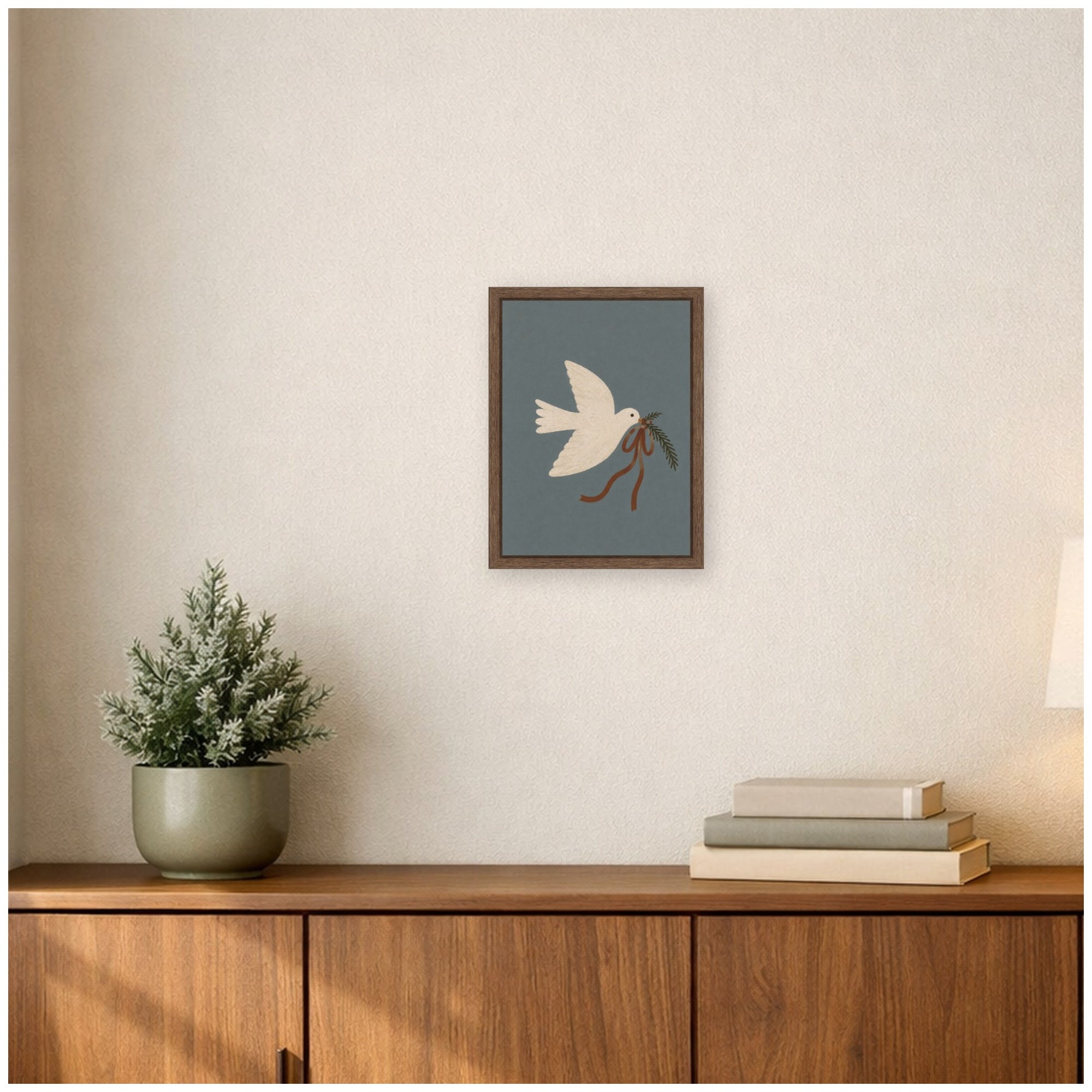 Framed Canvas Sylvie Walnut 10x13 6