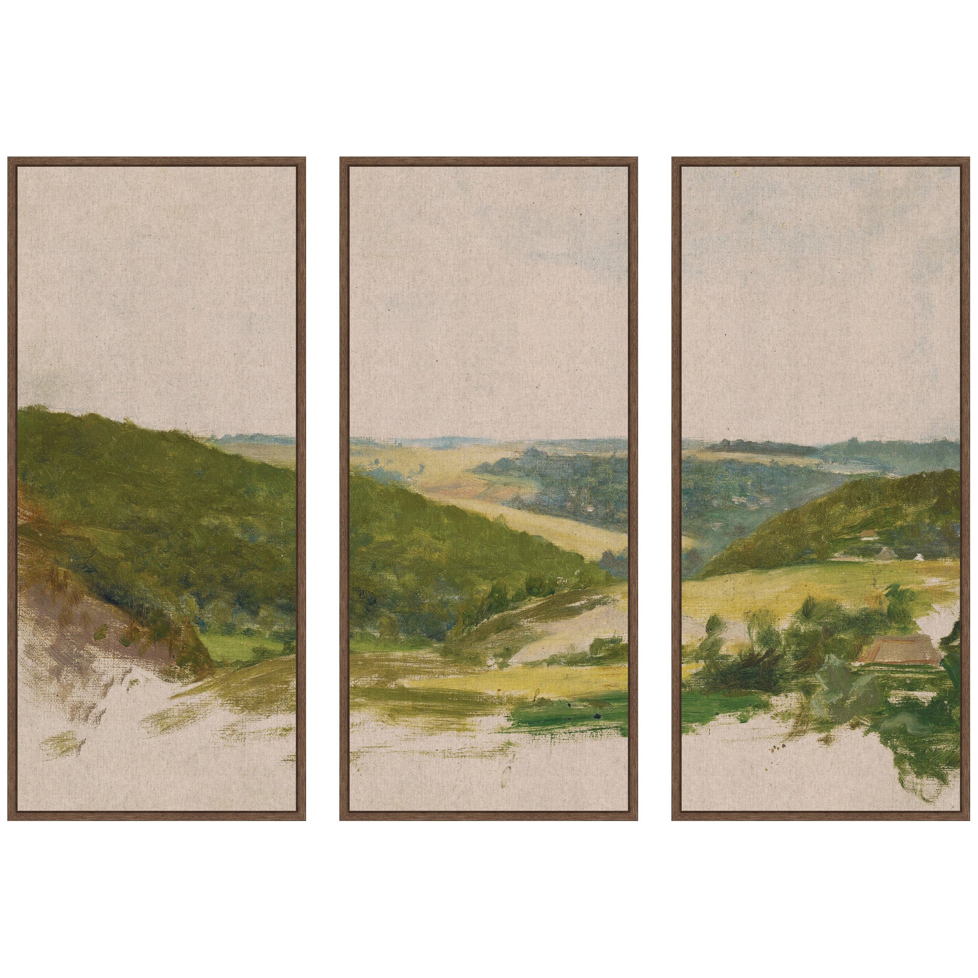 Art Set 3 Piece Set 18x40 Sylvie Walnut 1