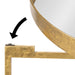 Side Table Gold Mirror 18.25x18.25x22 5