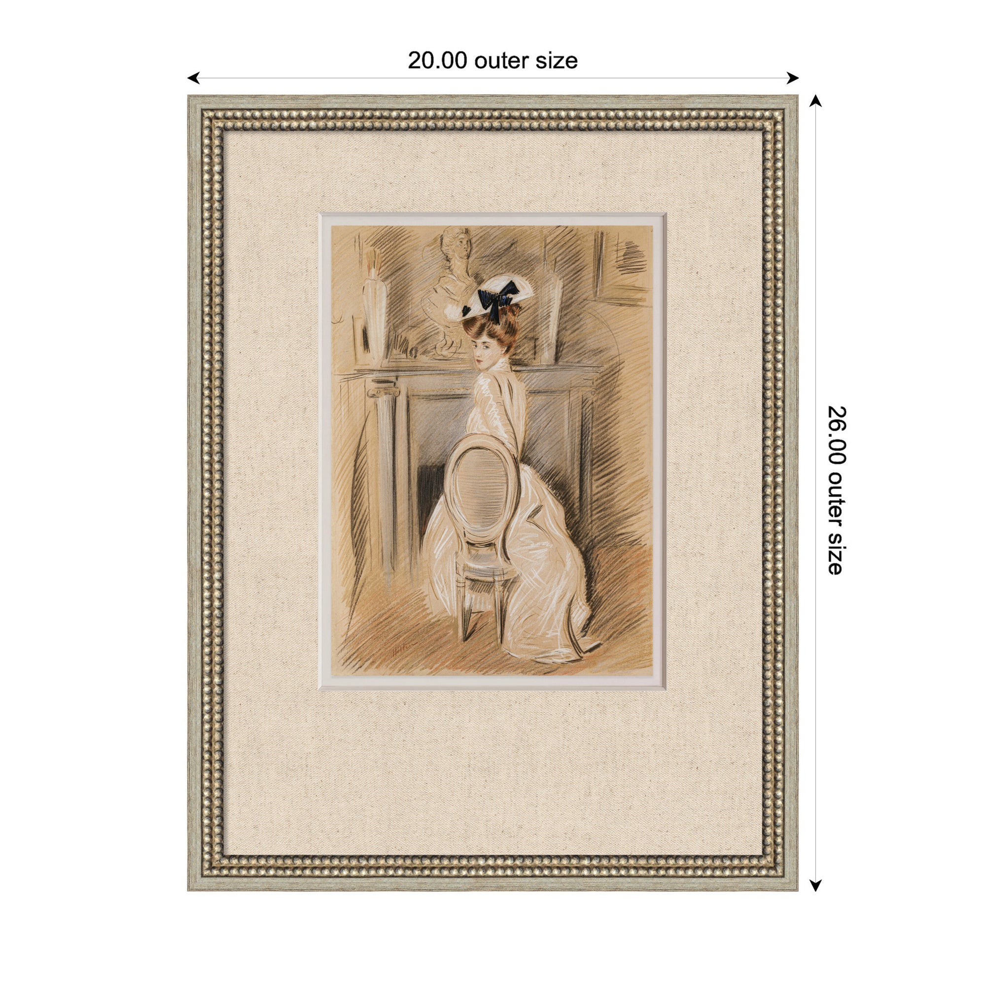 Framed Art 20x26 Castellan Silver 2
