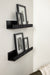 Floating Shelf Black 2 Piece 24 Inch 7