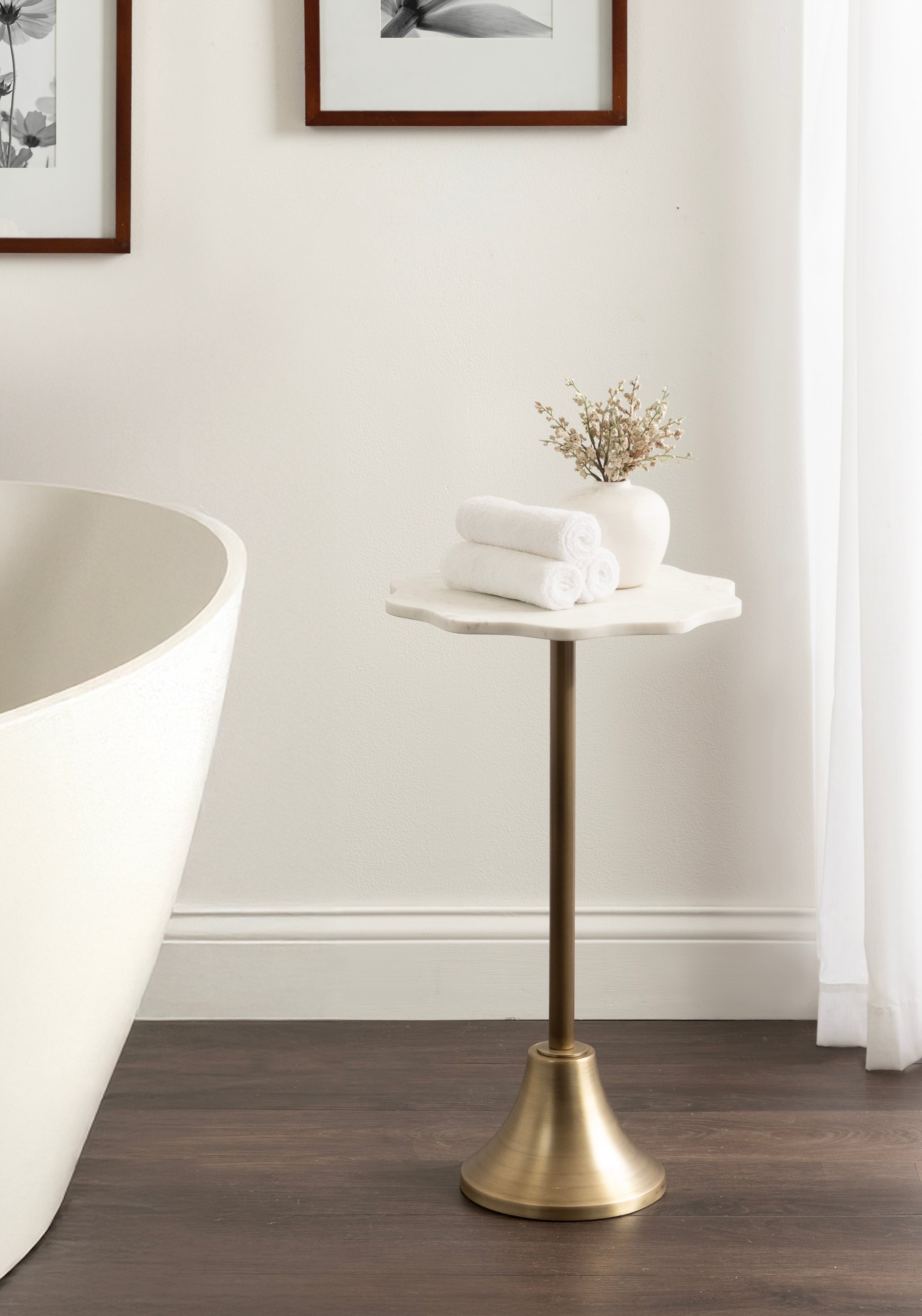 Side Table Gold 14x14x24 7