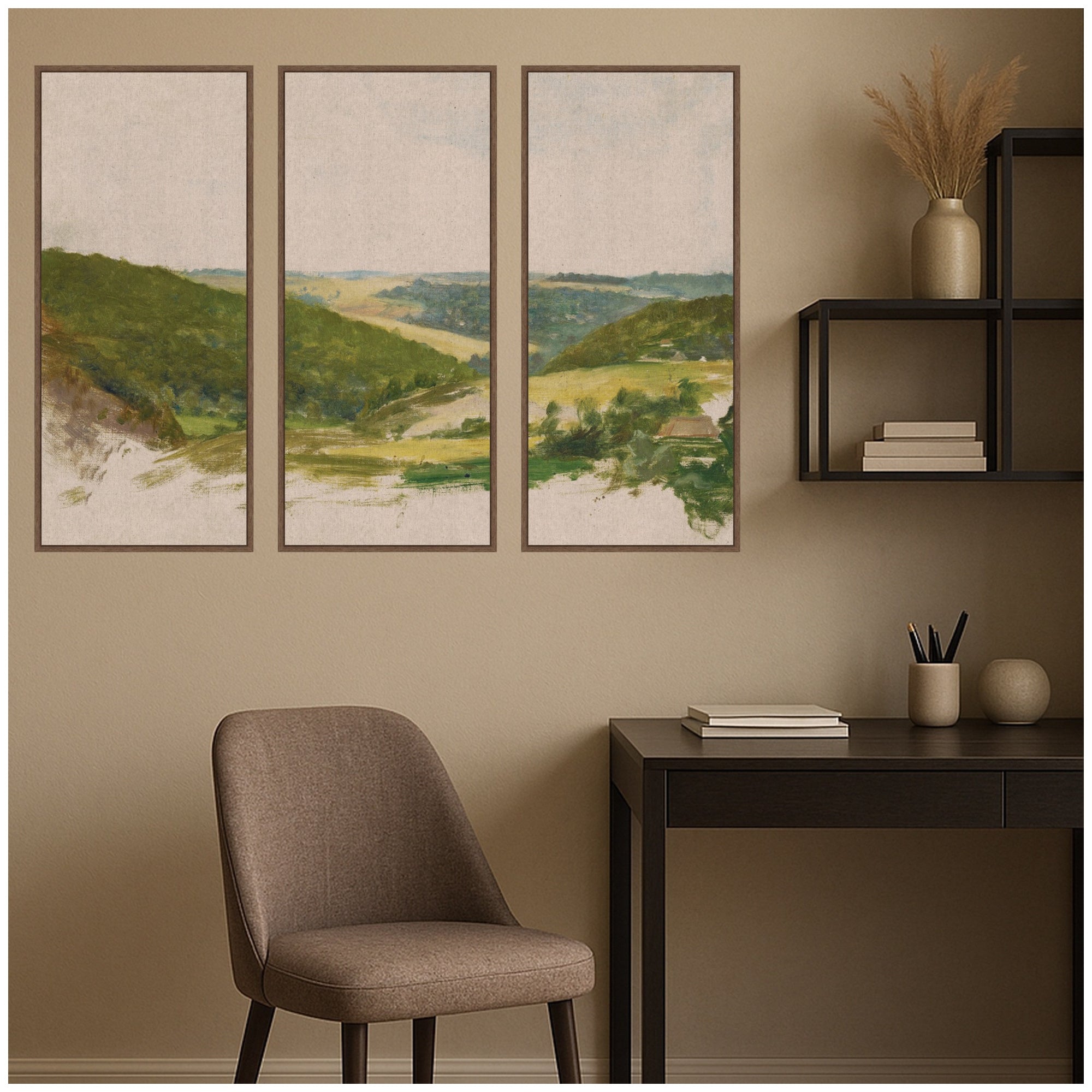 Art Set 3 Piece Set 18x40 Sylvie Walnut 5