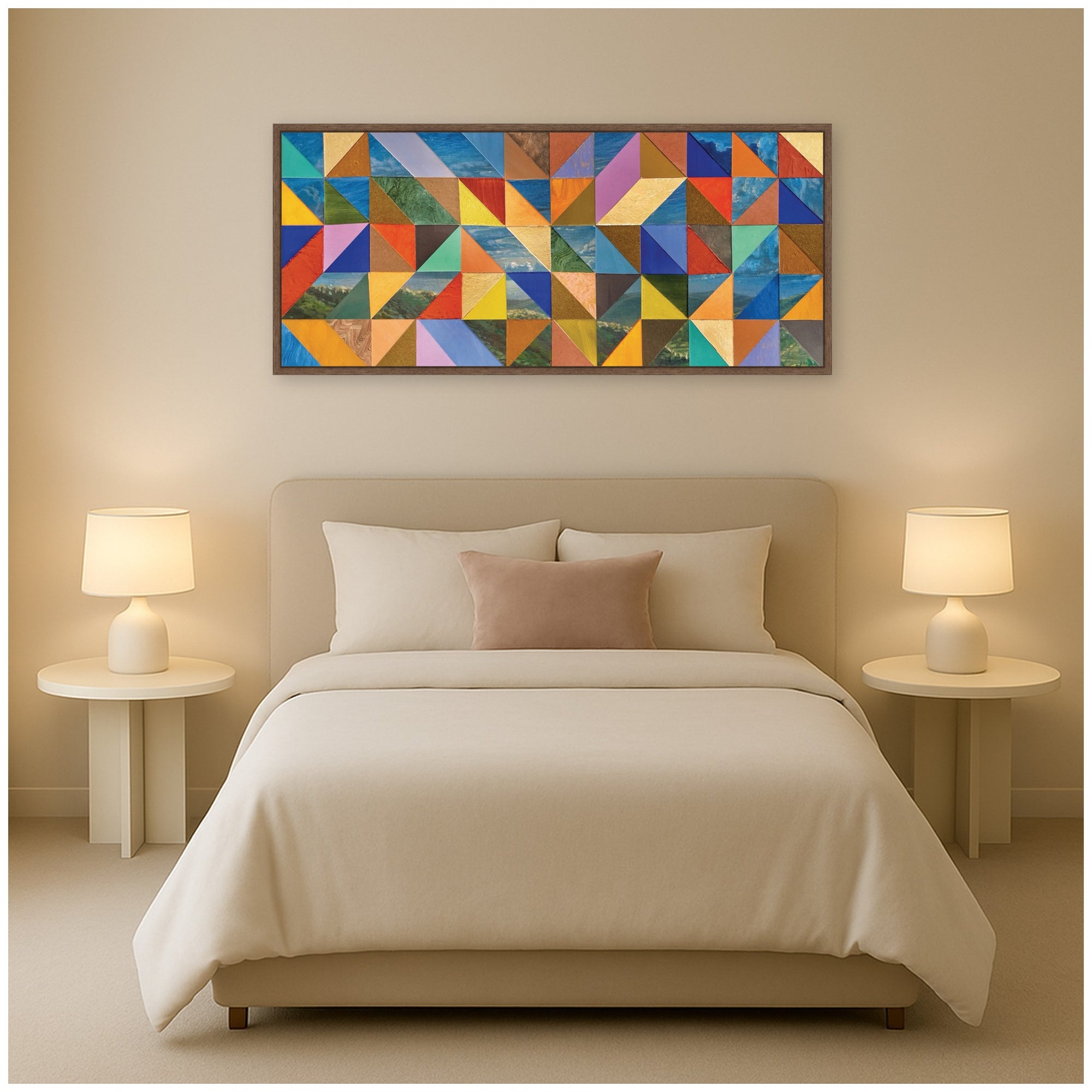Framed Canvas 40x18 Sylvie Walnut 6