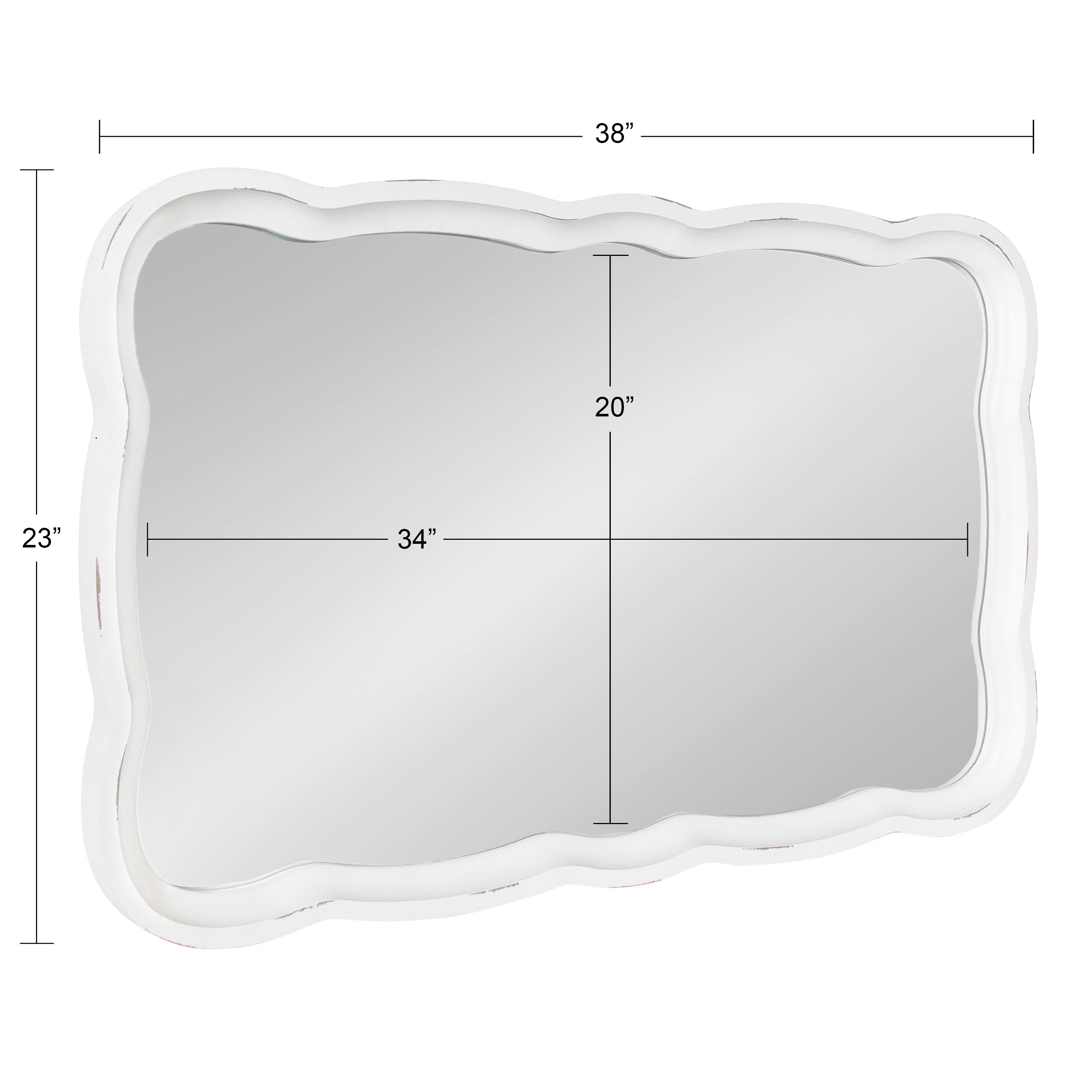 Scallop Mirror White 24x38 5