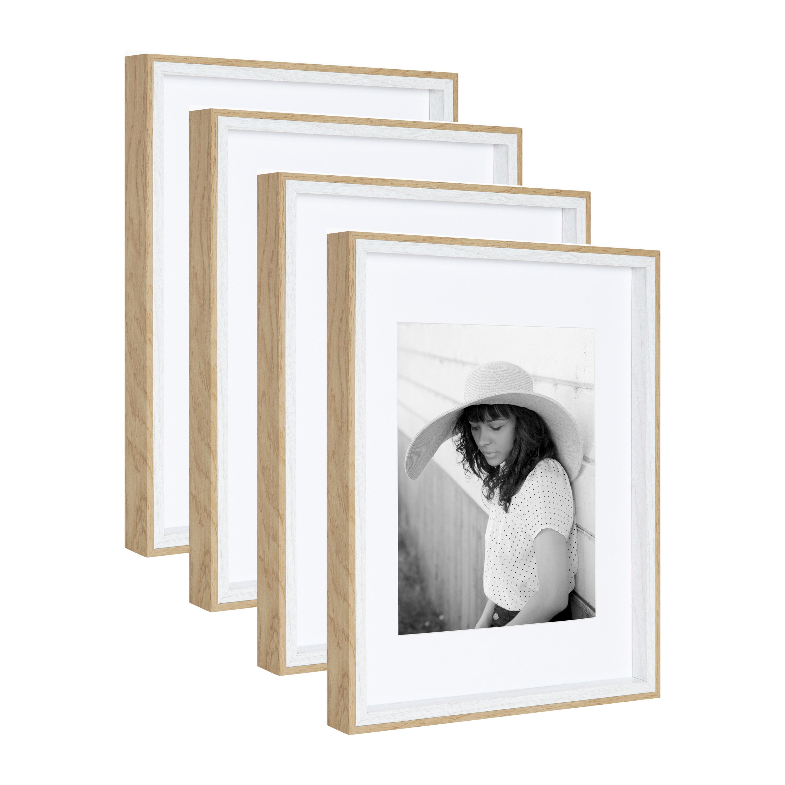 Wall Frame 11x14 matted to 8x10 White Natural 1