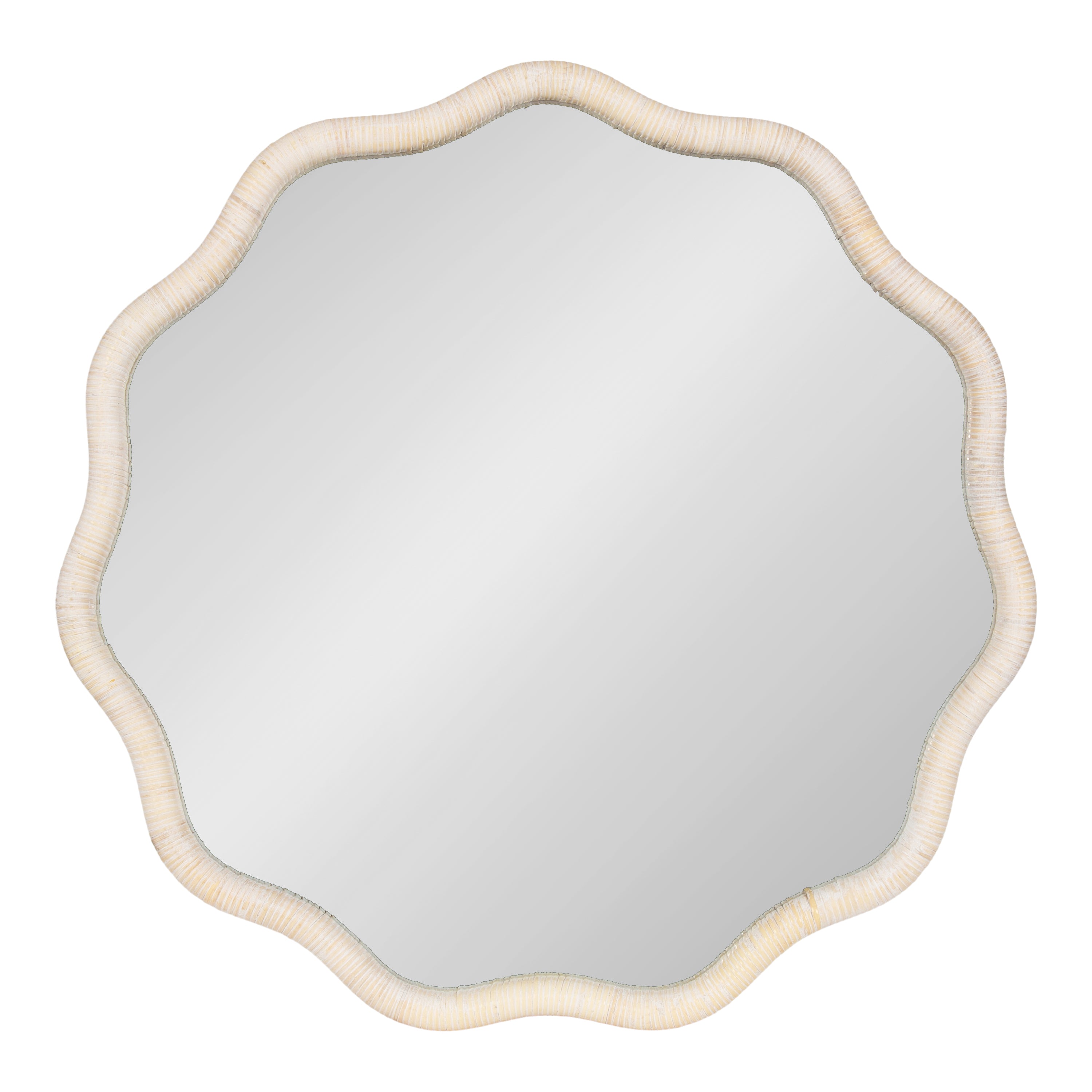 Scallop Mirror 32x32 White 5