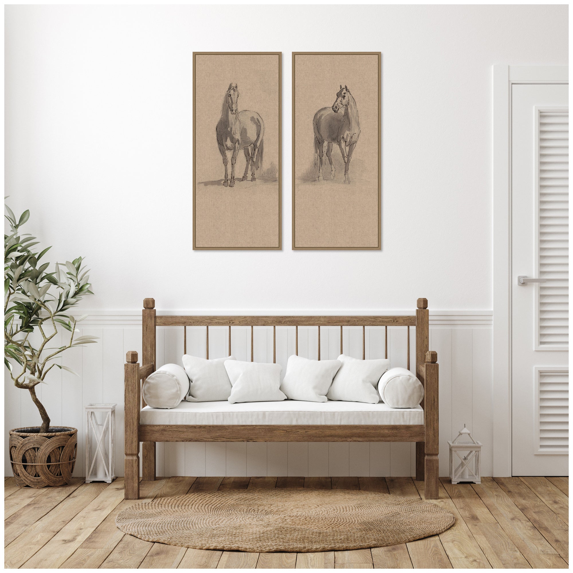 Art Set 2 Piece Set 18x40 Sylvie Dark Gold 7