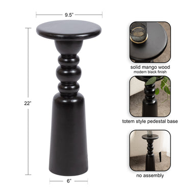 Drink Table Black 10x10x22 2