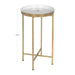 Tea Table Gold White 14x14x26 3