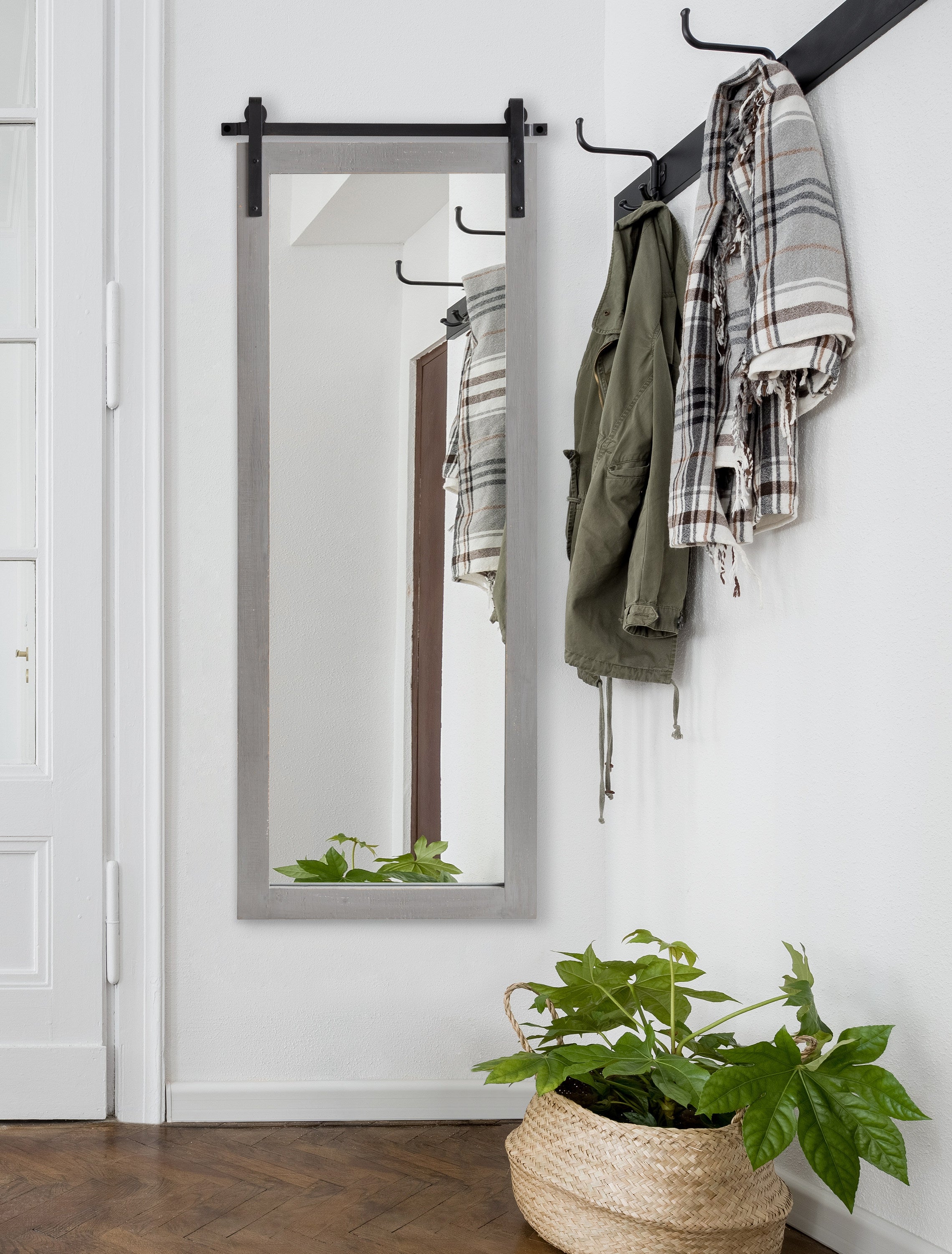 Rectangle Mirror Gray 18x50 6
