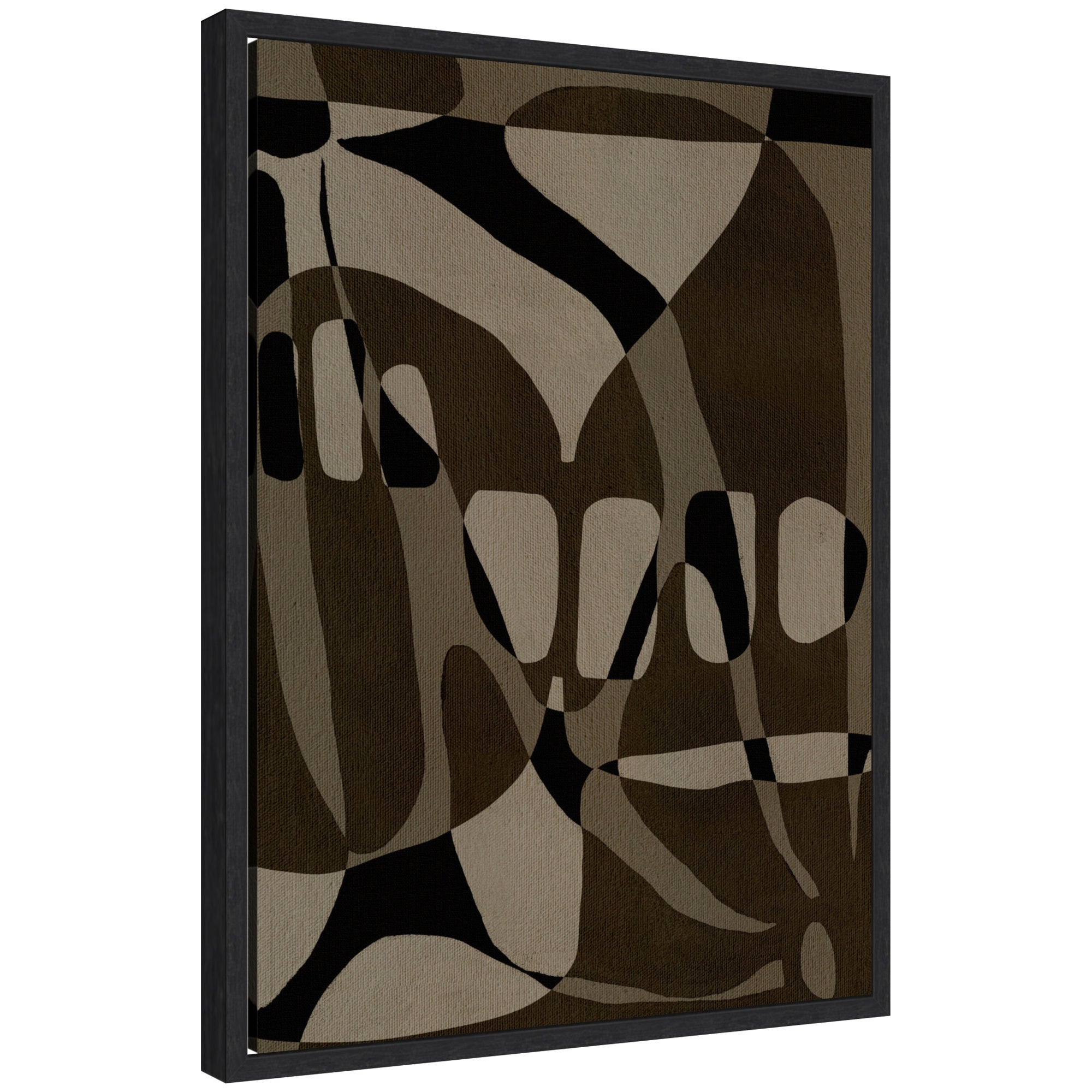 Sylvie Contour 1 Framed Canvas by Shatha Al Dafai
