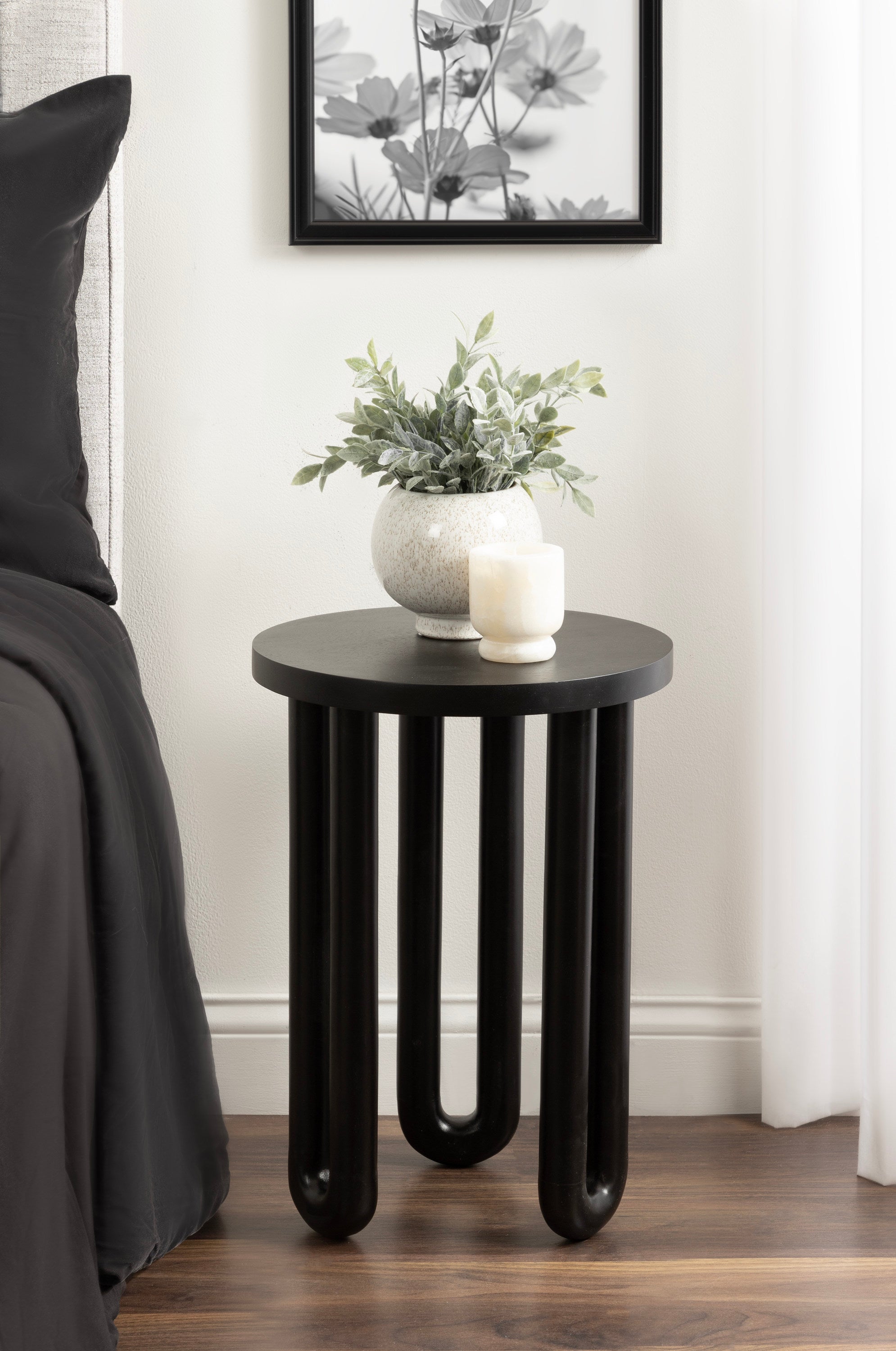 Side Table Black 14x14x20 7