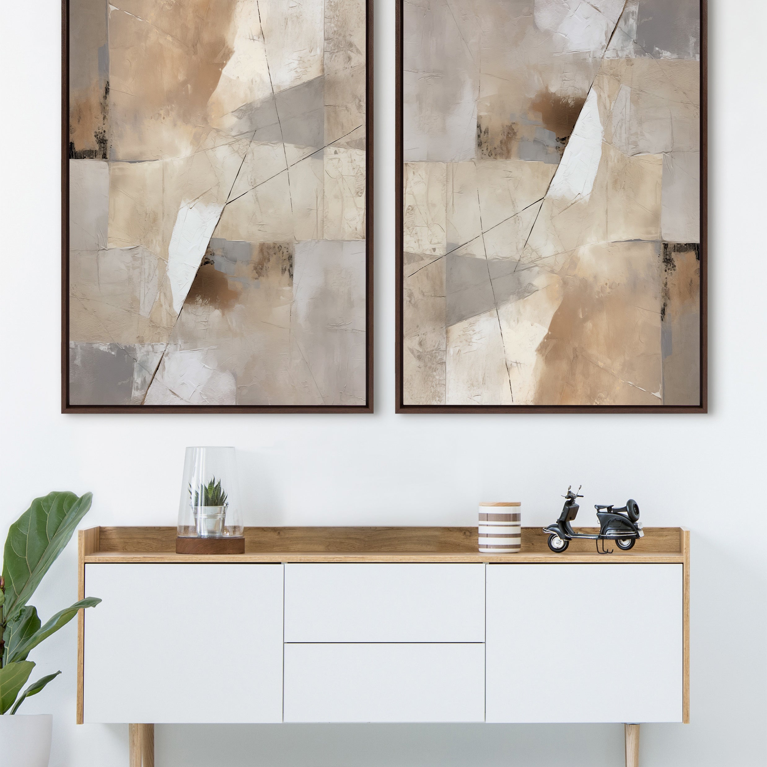 Framed Canvas 31.5x41.5 Sylvie Walnut 5