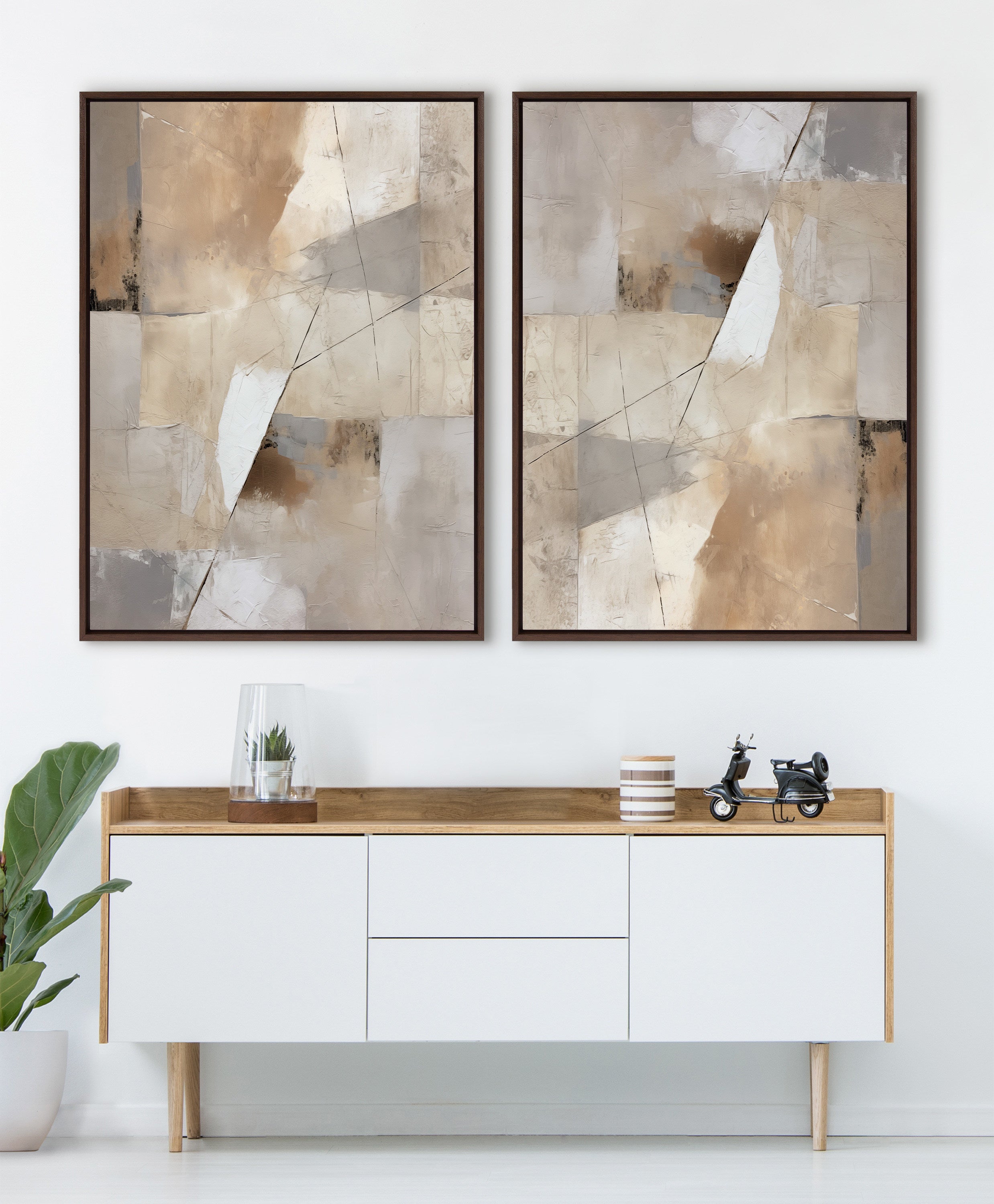 Framed Canvas 31.5x41.5 Sylvie Walnut 5