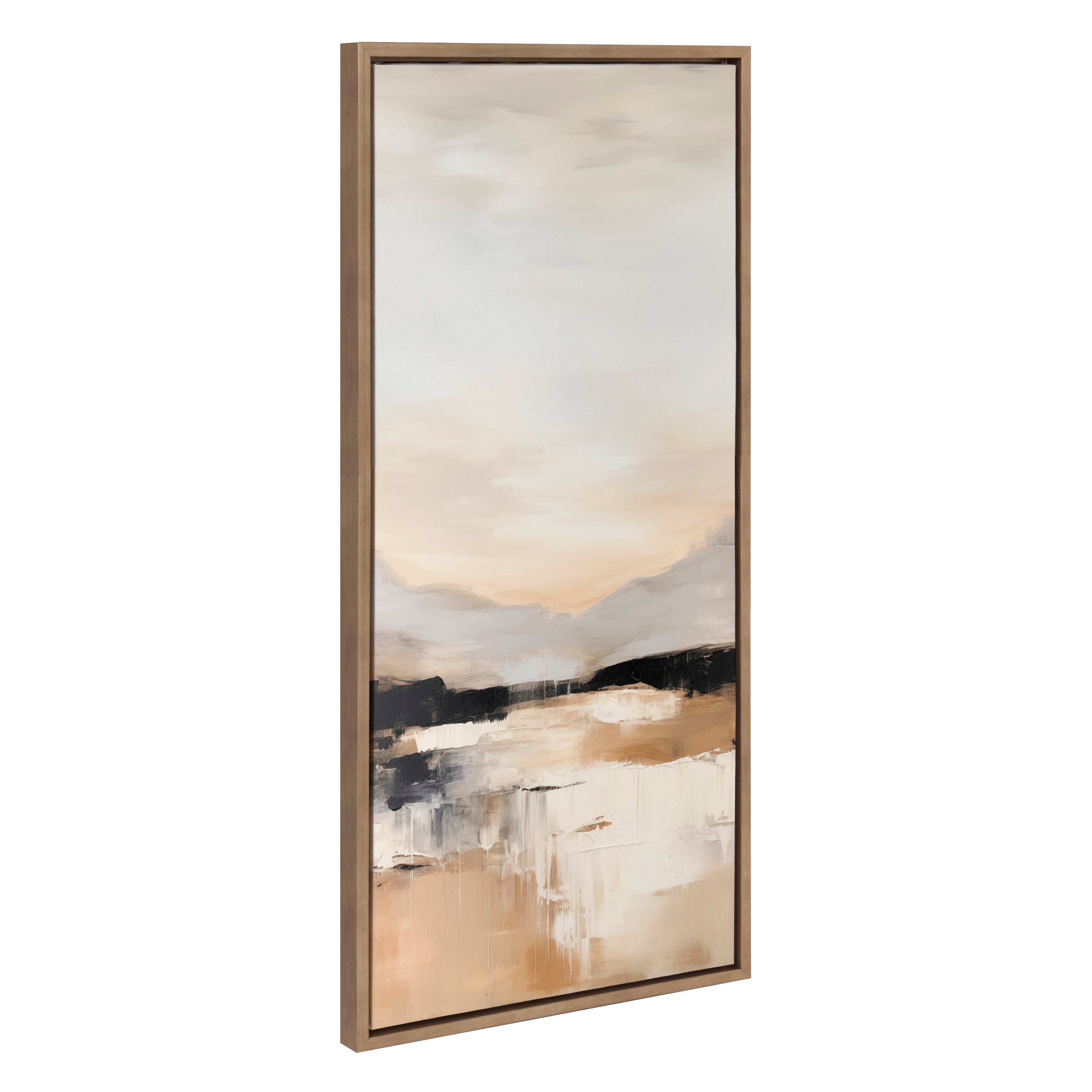 Framed Canvas Sylvie Dark Gold 18x40 1