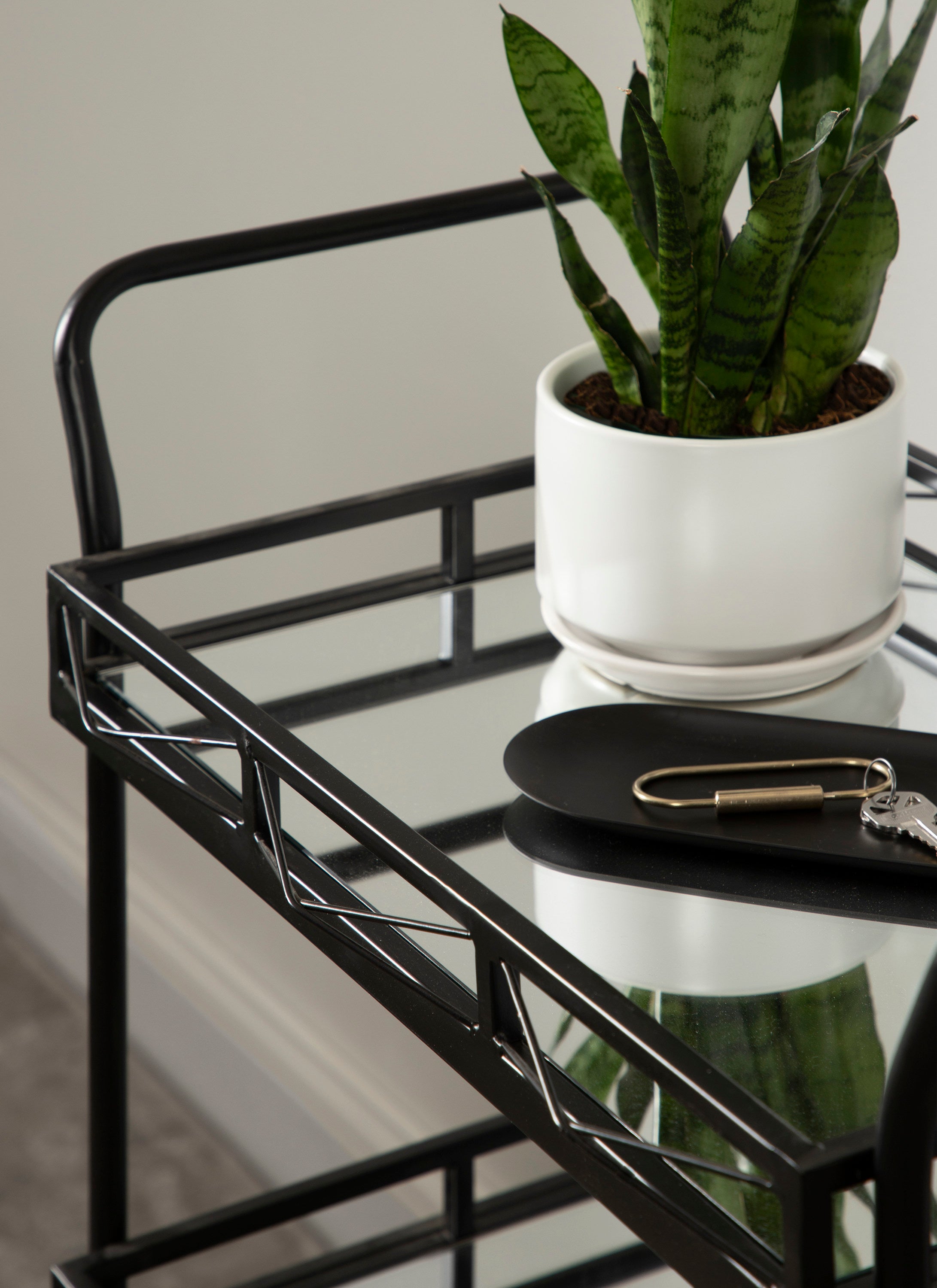 Bar Cart 23x13x35 Black 8