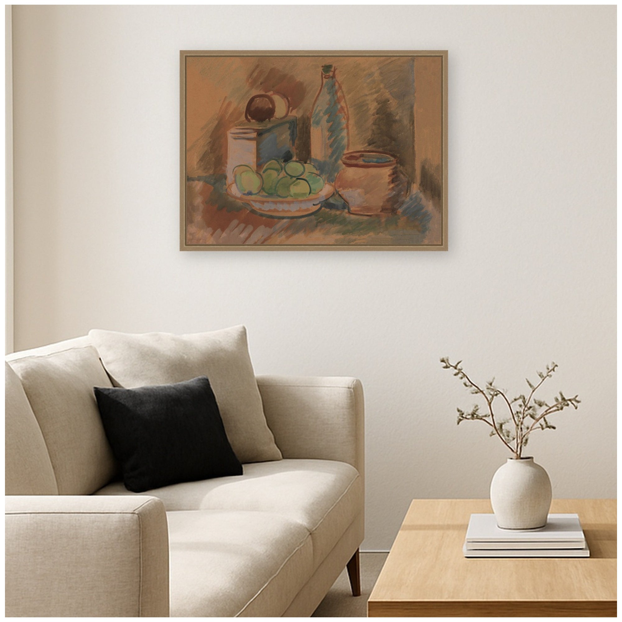 Framed Canvas 24x18 Sylvie Dark Gold 7