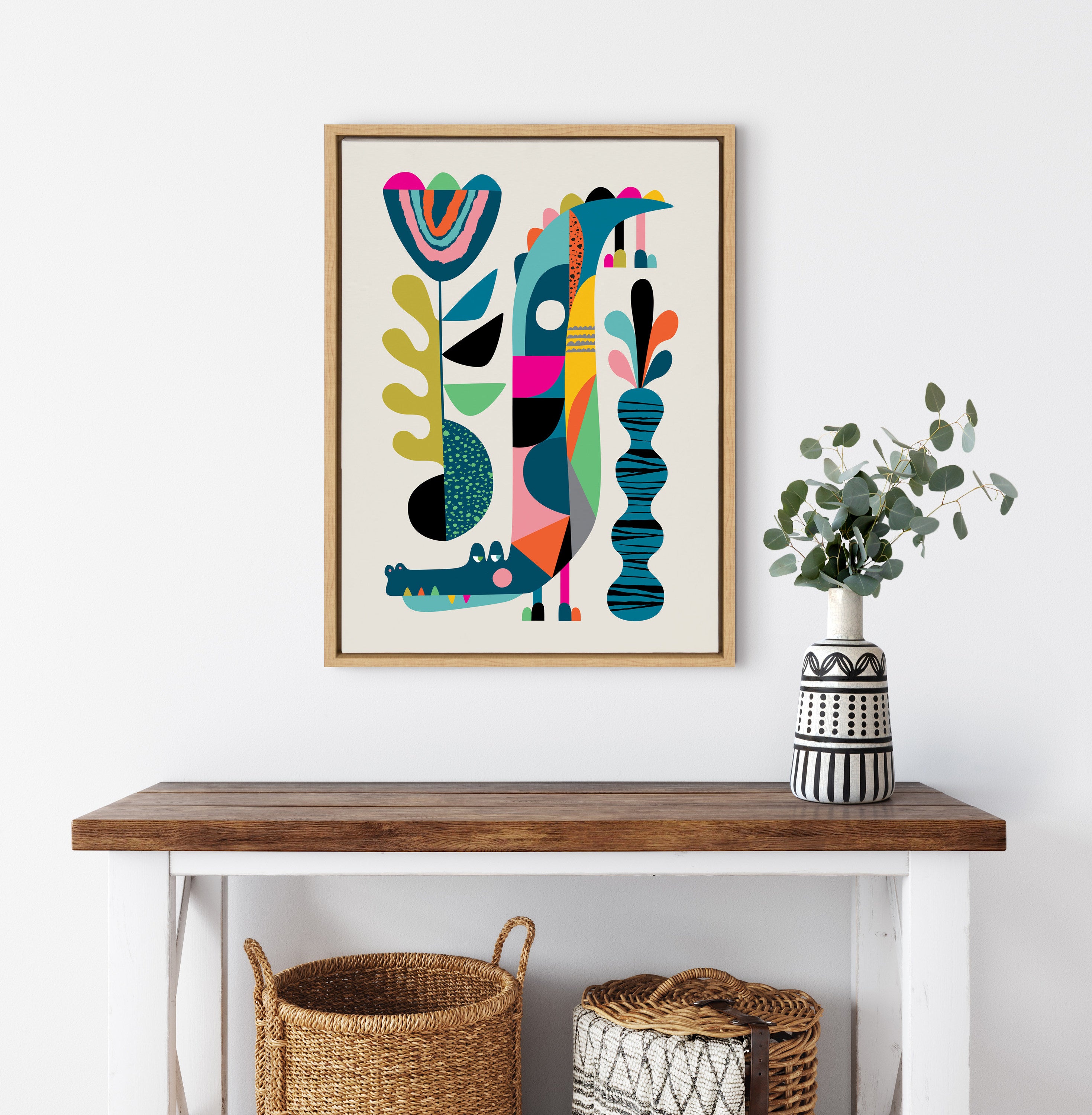 Framed Canvas Sylvie Natural 18x24 7