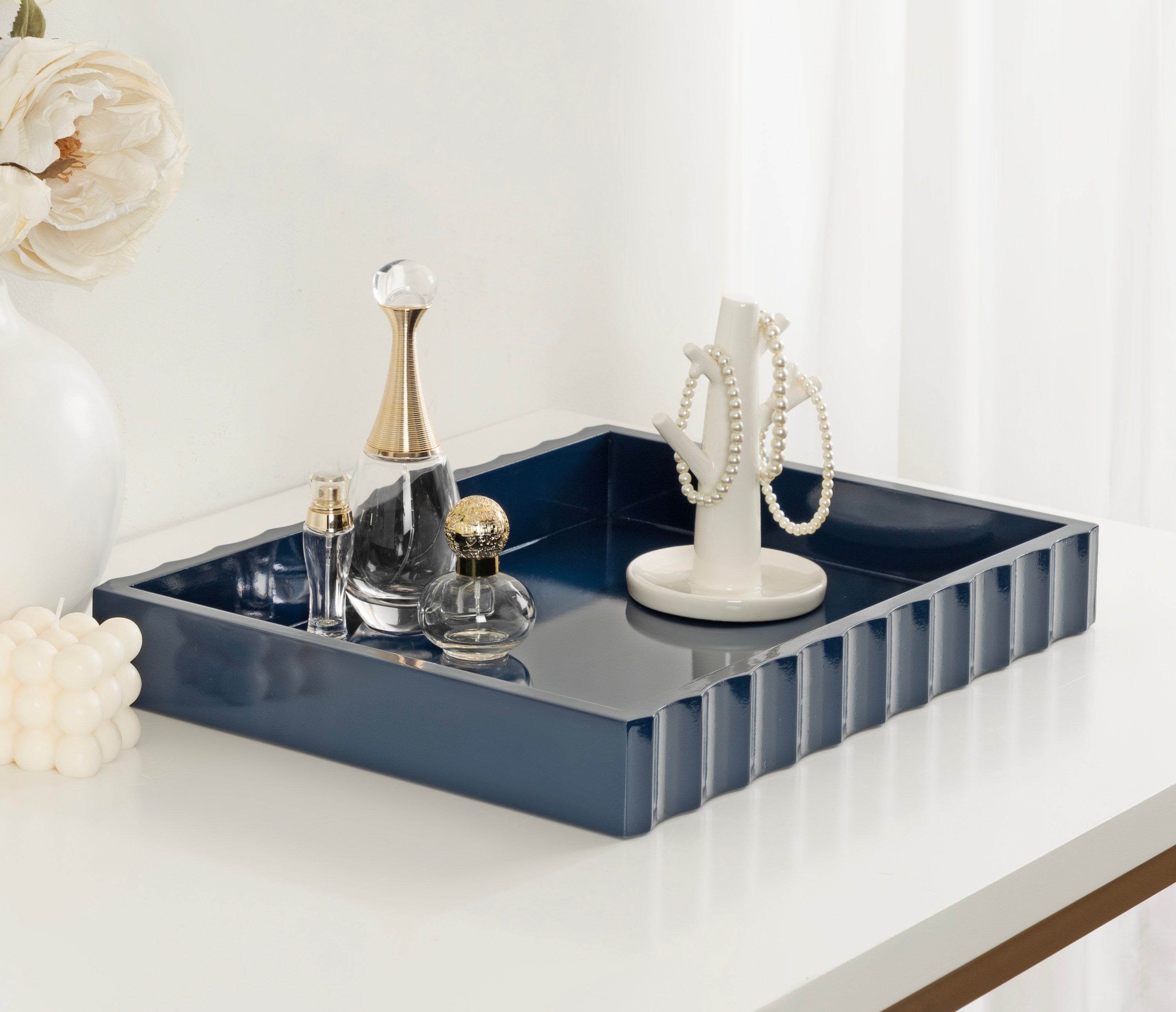 Serving Tray Navy Blue 16x12 8