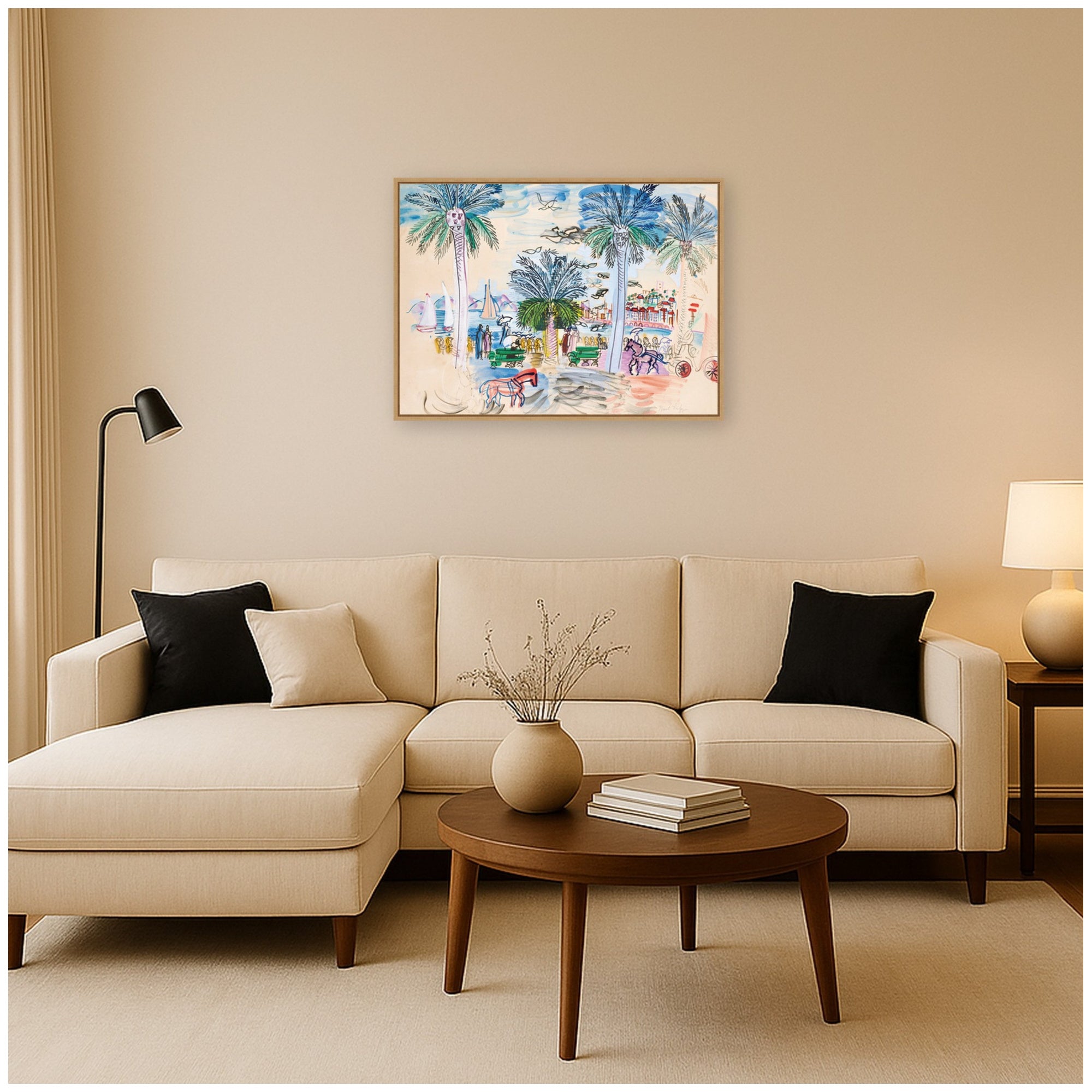 Framed Canvas 38x28 Sylvie Natural 6