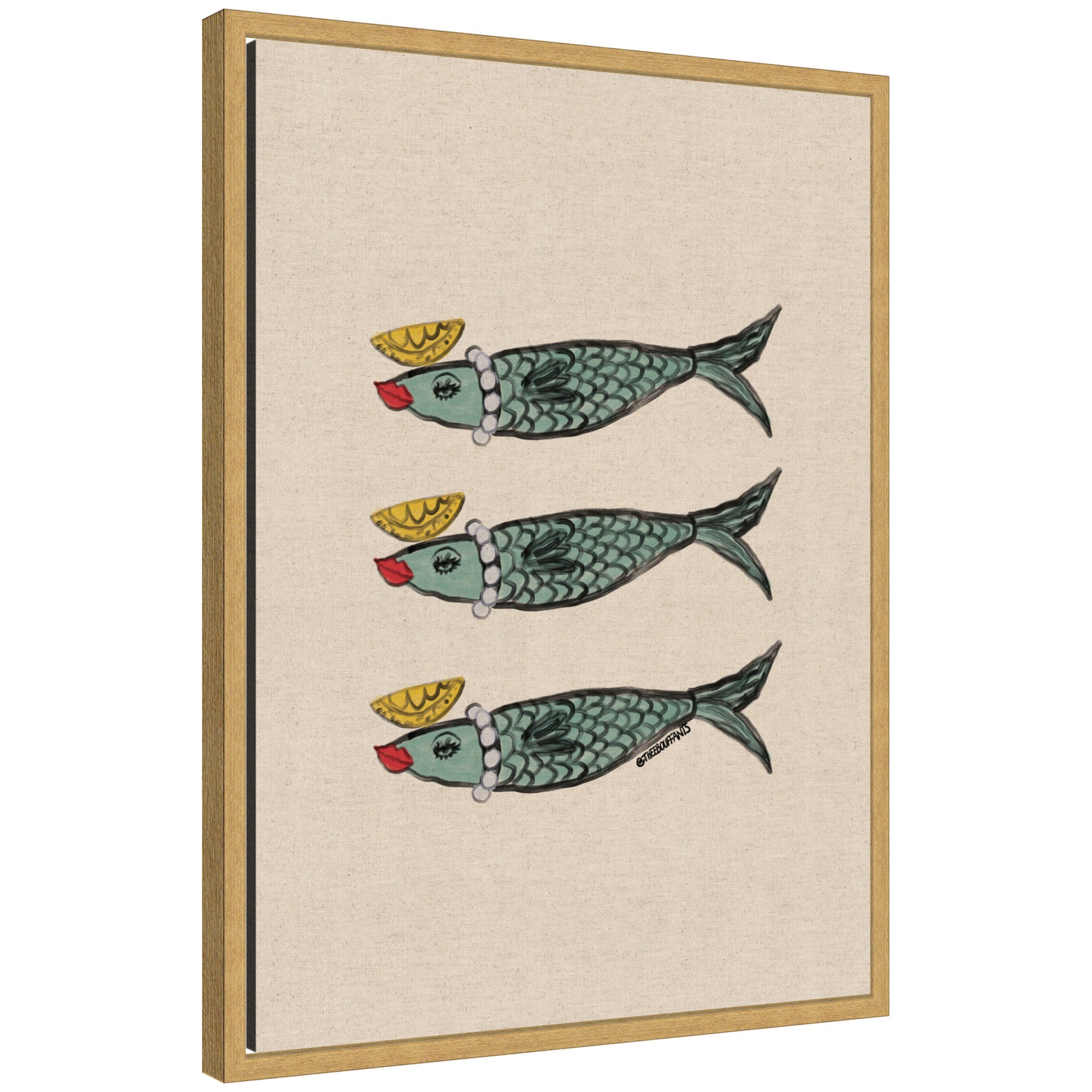 Framed Canvas Sylvie Bright Gold 18x24 1