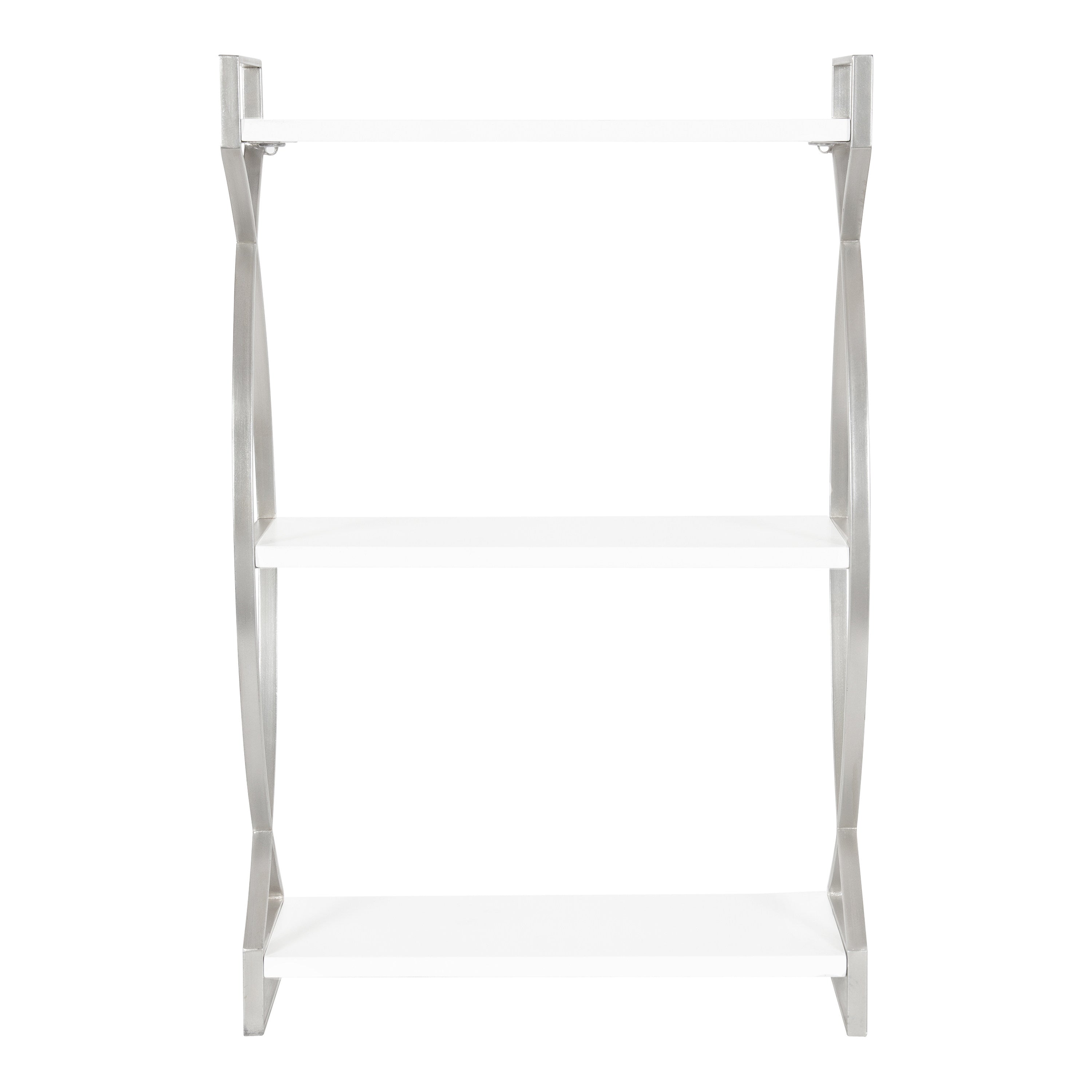 Accent Shelf 18x7x28 Silver White 3
