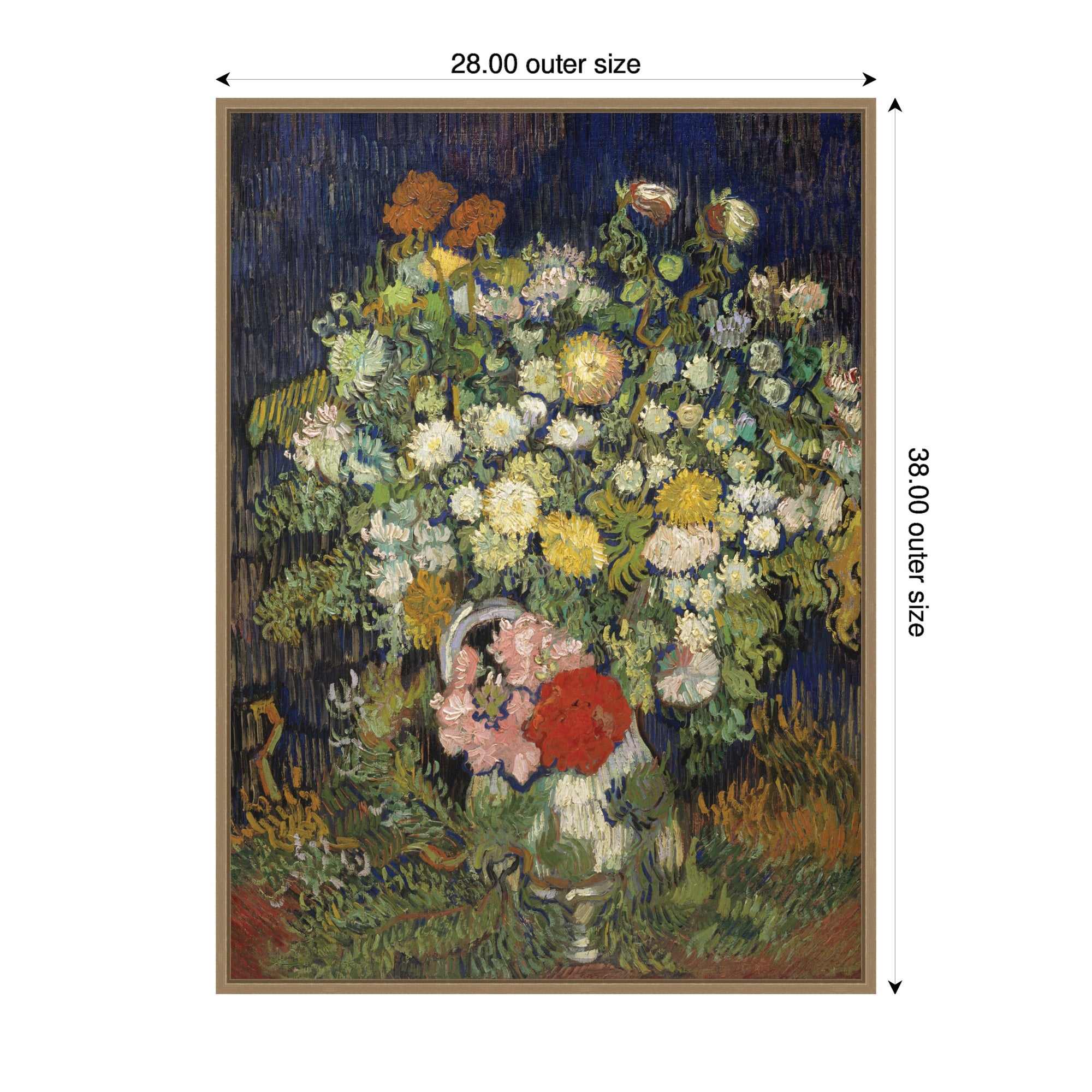 Framed Canvas 28 x 38 Sylvie Dark Gold 2