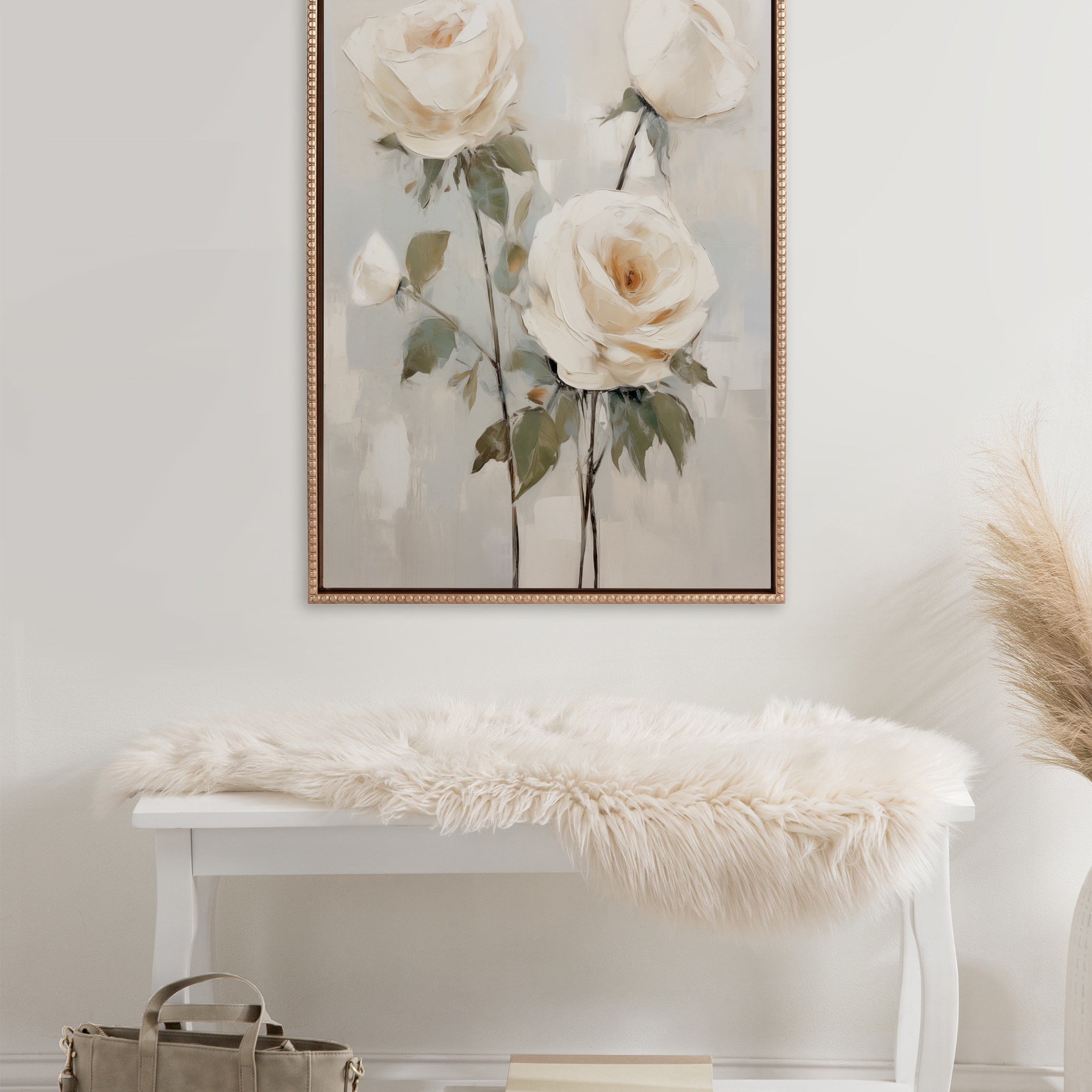 Framed Canvas 23x33 Sylvie Beaded Dark Gold 5