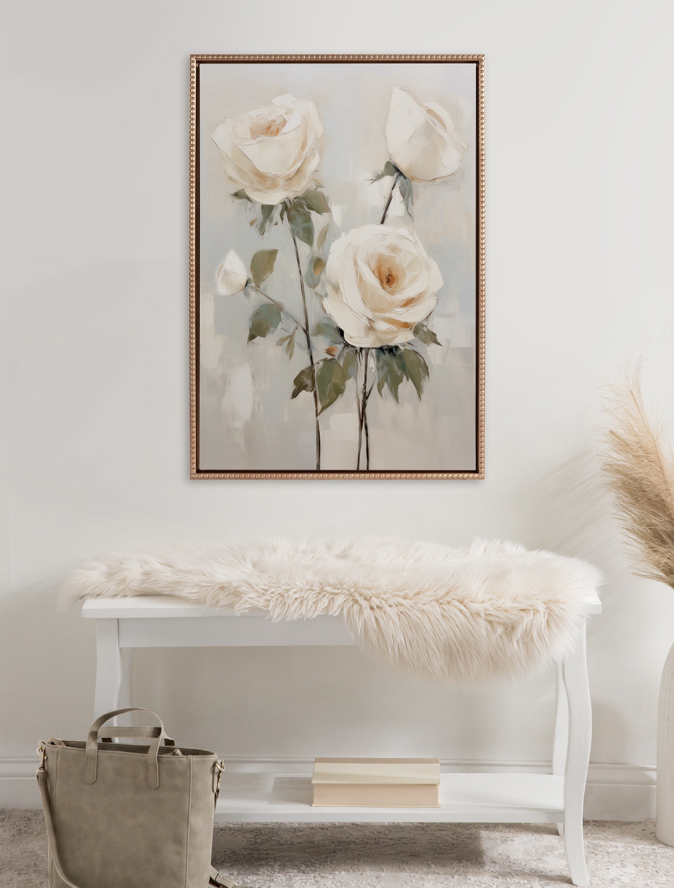 Framed Canvas 23x33 Sylvie Beaded Dark Gold 5
