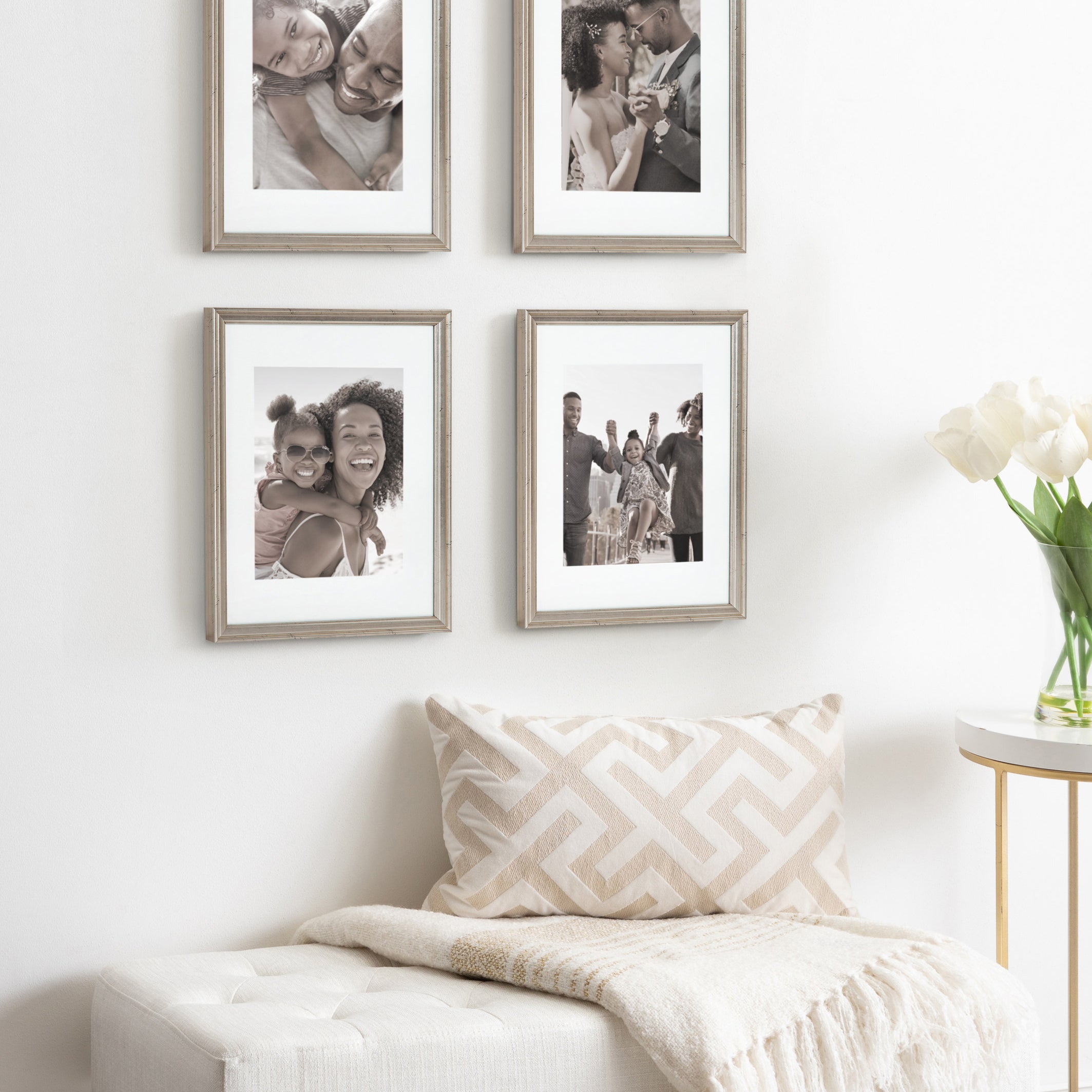 Wall Frame 11x14 matted to 8x10 Silver 8