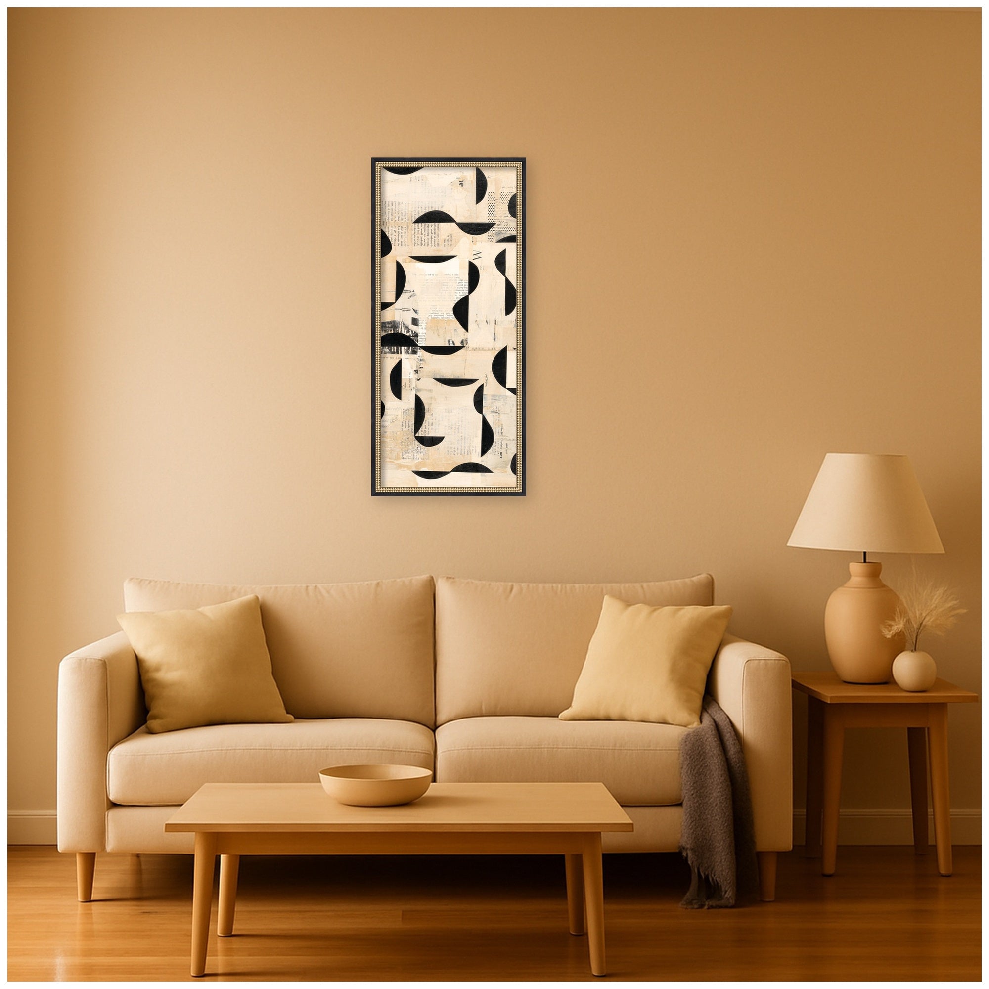Half Moon Bay Panel 2 by Felicia Dadak Framed Mounted Canvas Wall Art Print