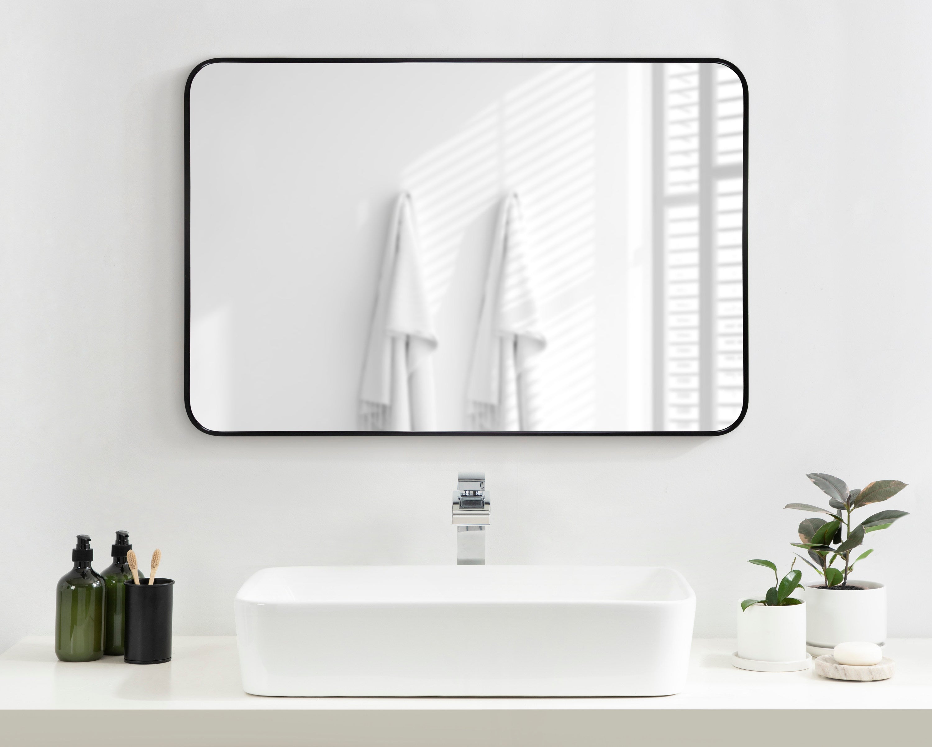 Rectangle Mirror Black 24x36 7