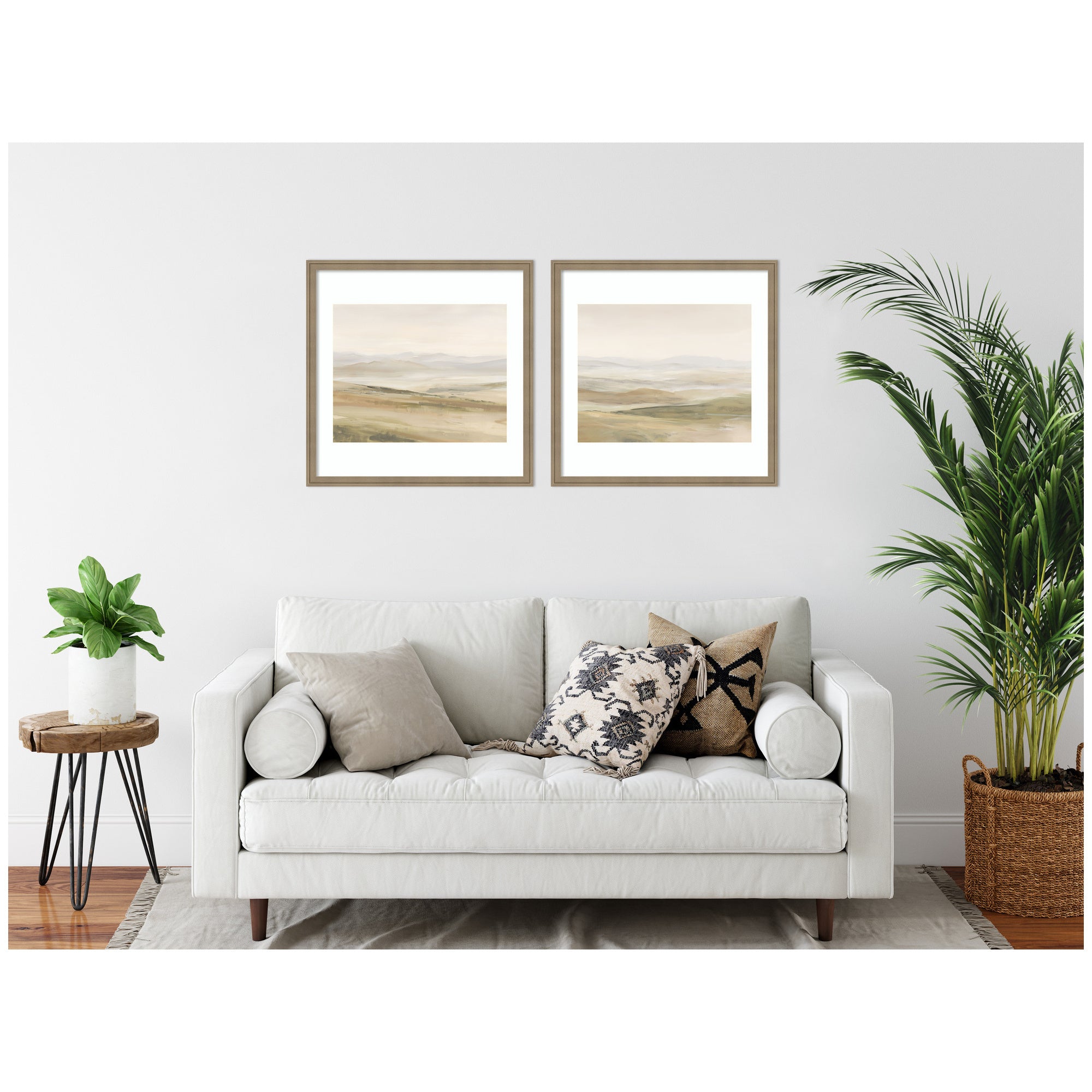 Framed Art Set 2 Piece Set 25x25 Florence Light Brown 7