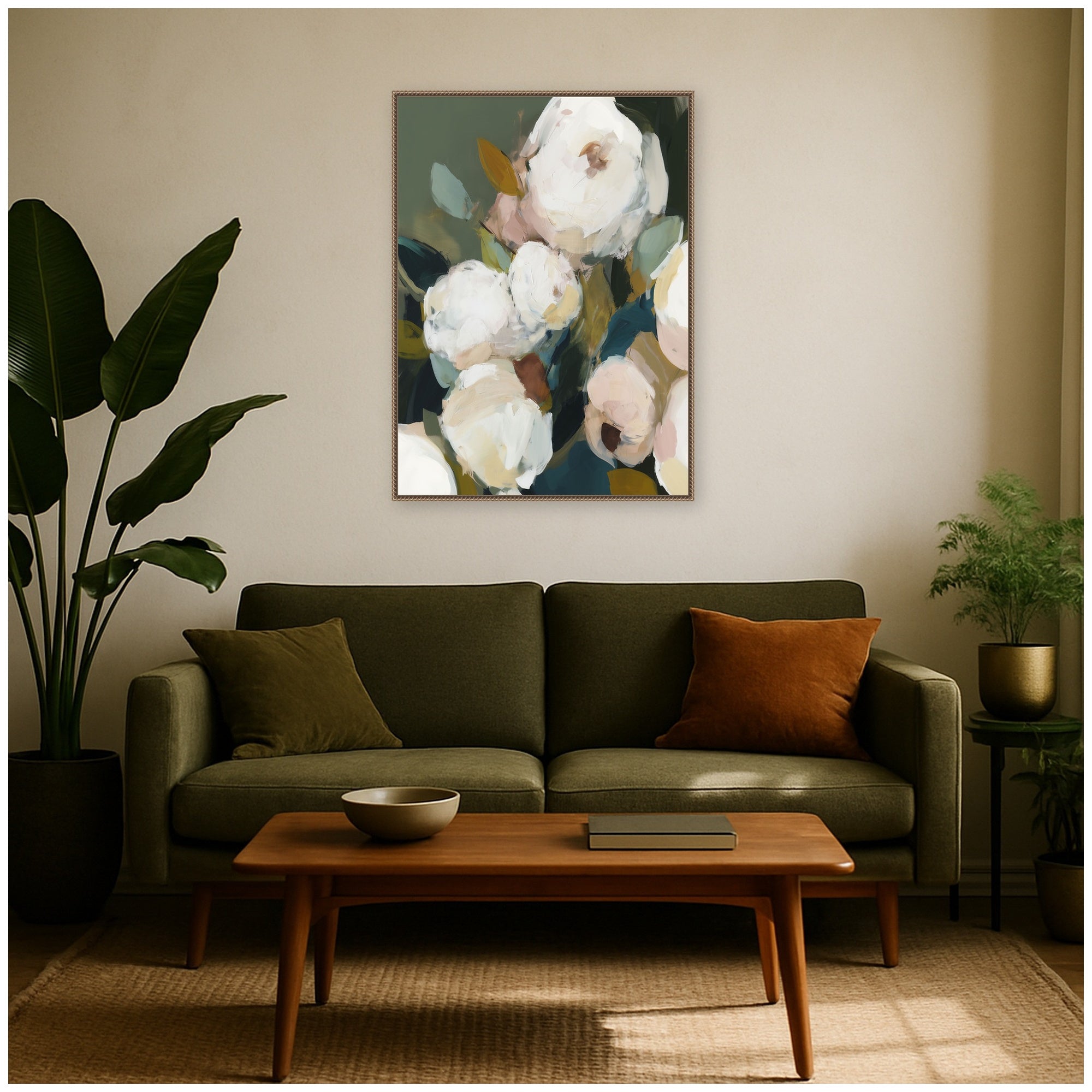 Framed Canvas 28x38 Sylvie Beaded Dark Gold 7
