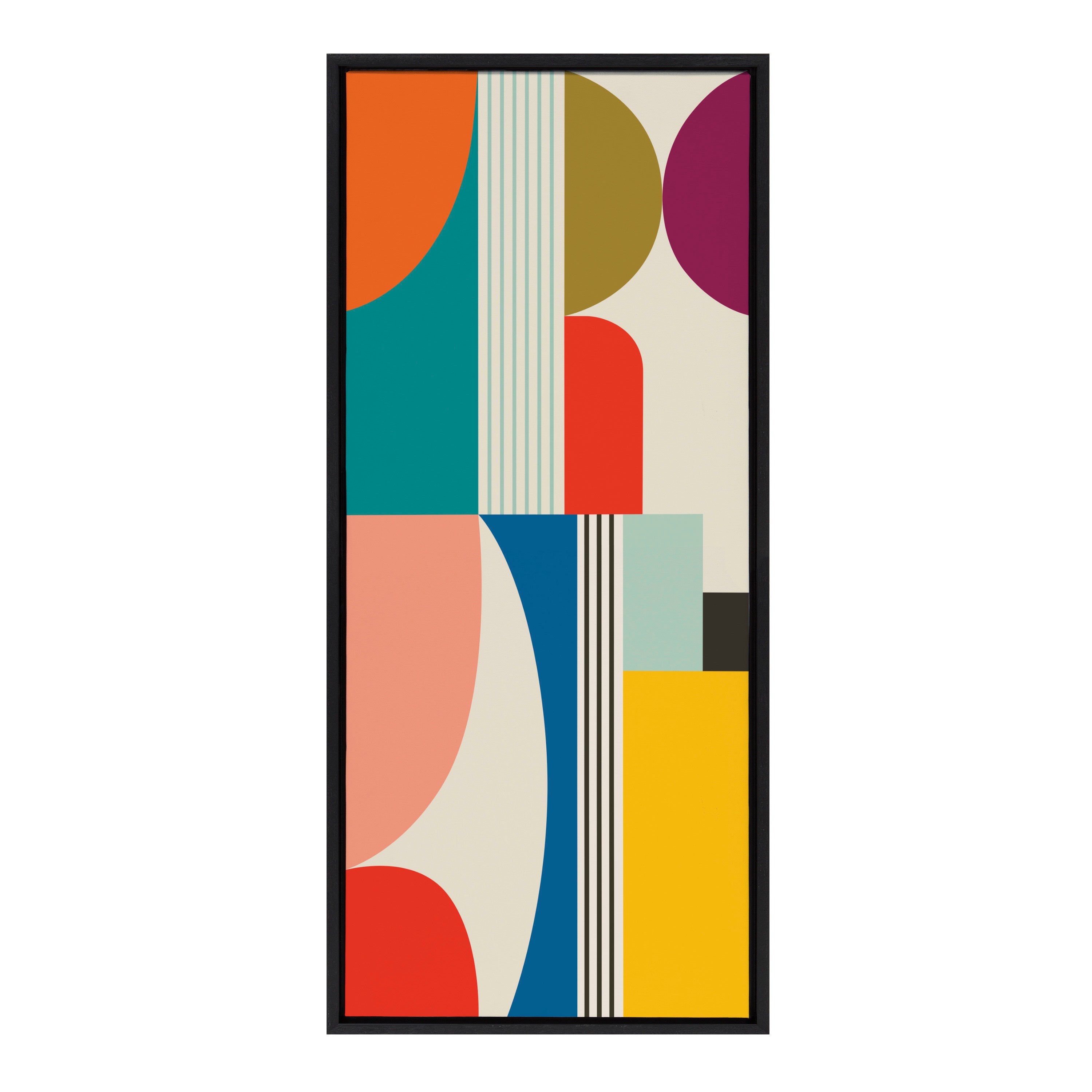 Framed Canvas Sylvie Black 18x40 1