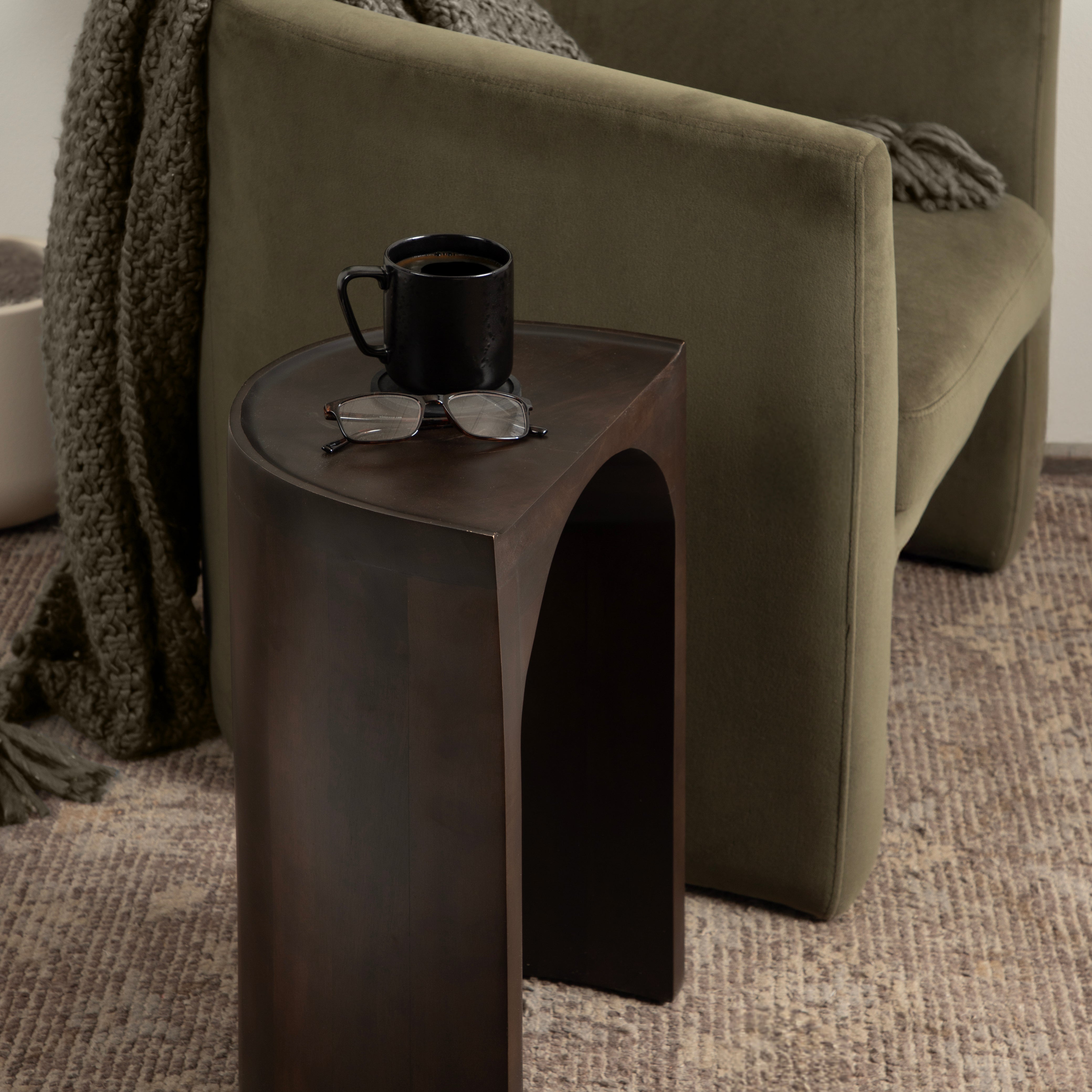 Side Table 14x10x22 Dark Brown 7