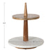 Serving Tray White Natural 12x12x15 2