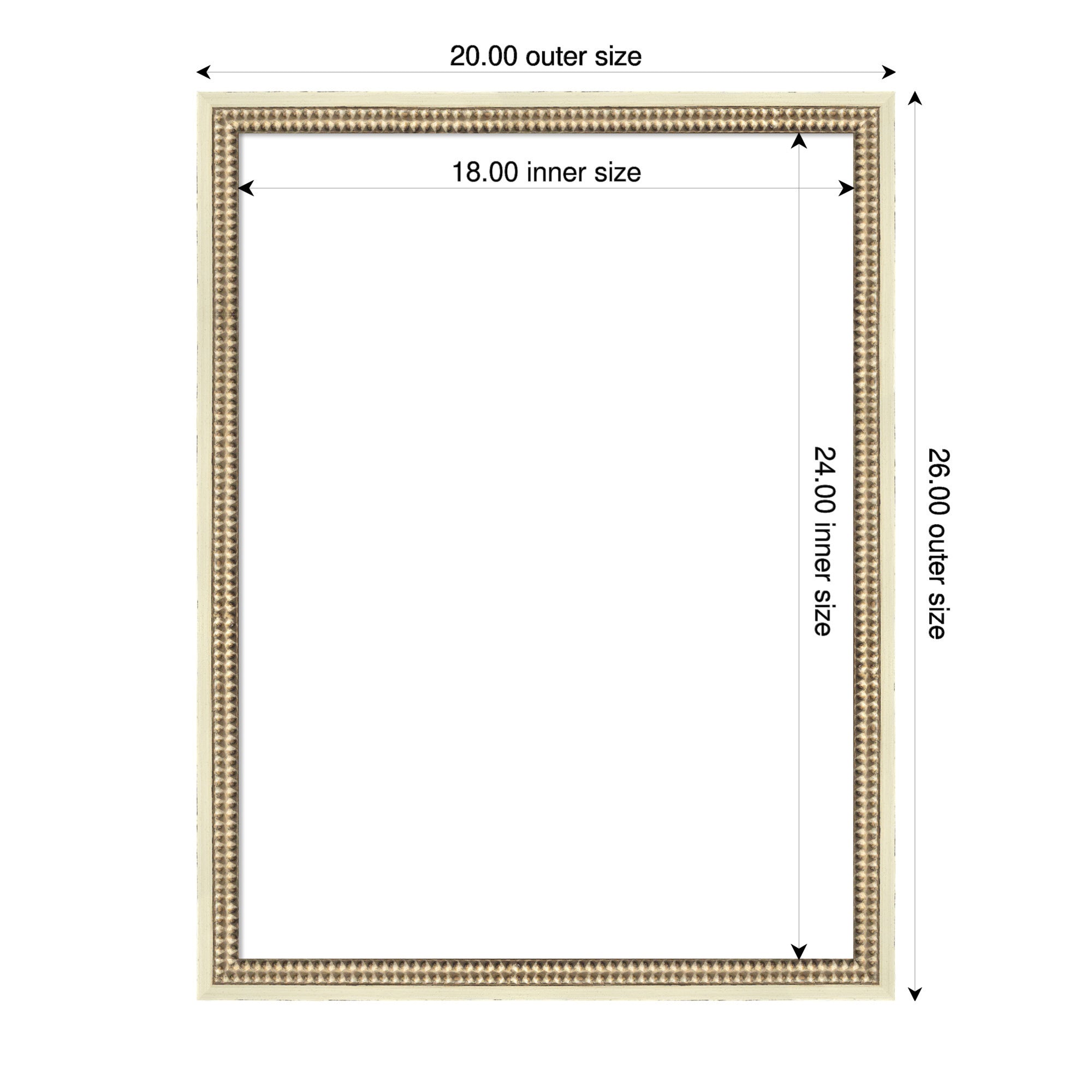 Dry Erase Board Castellan Distressed White 20x26 2