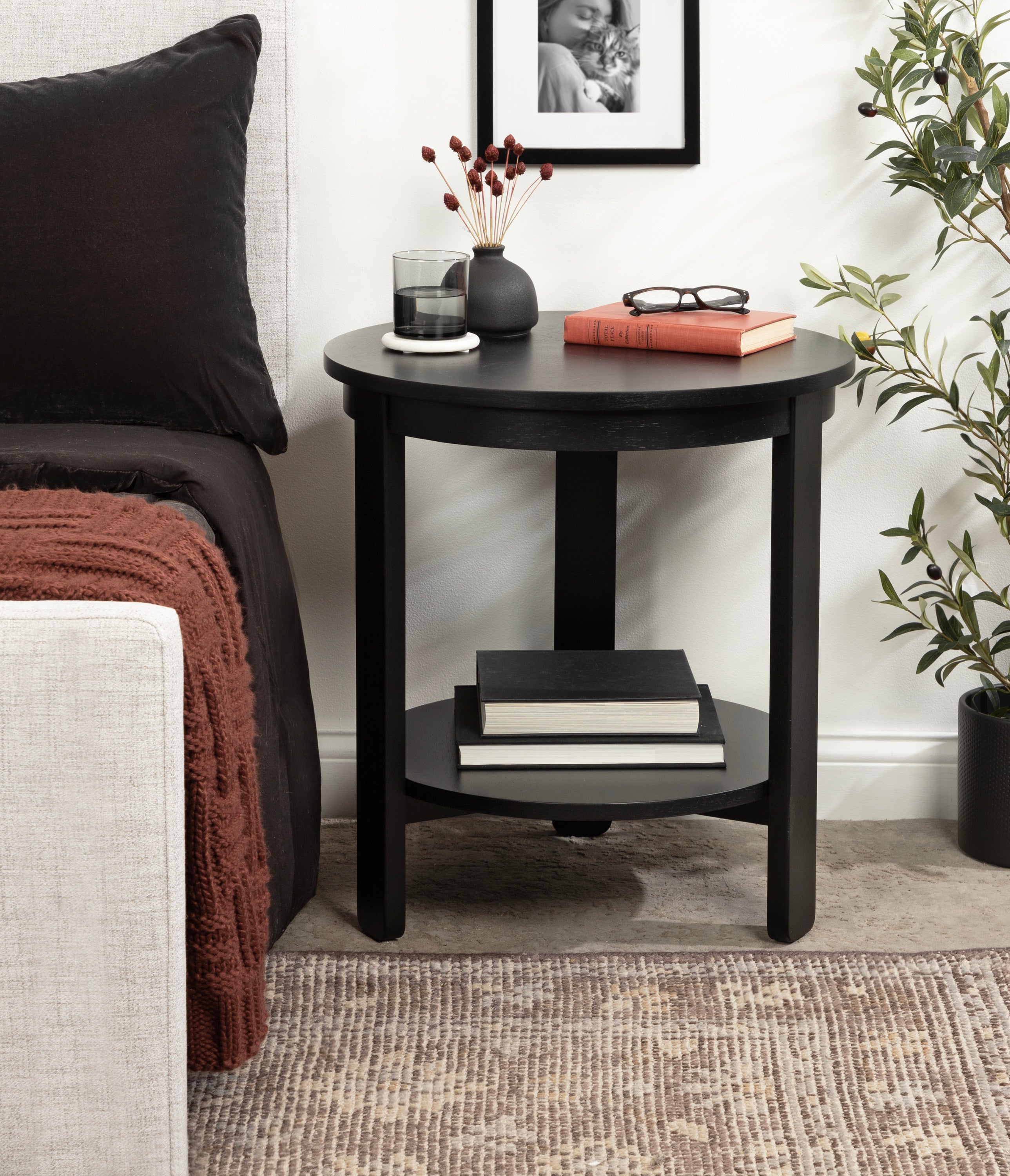 Side Table Black 22x22x24 7