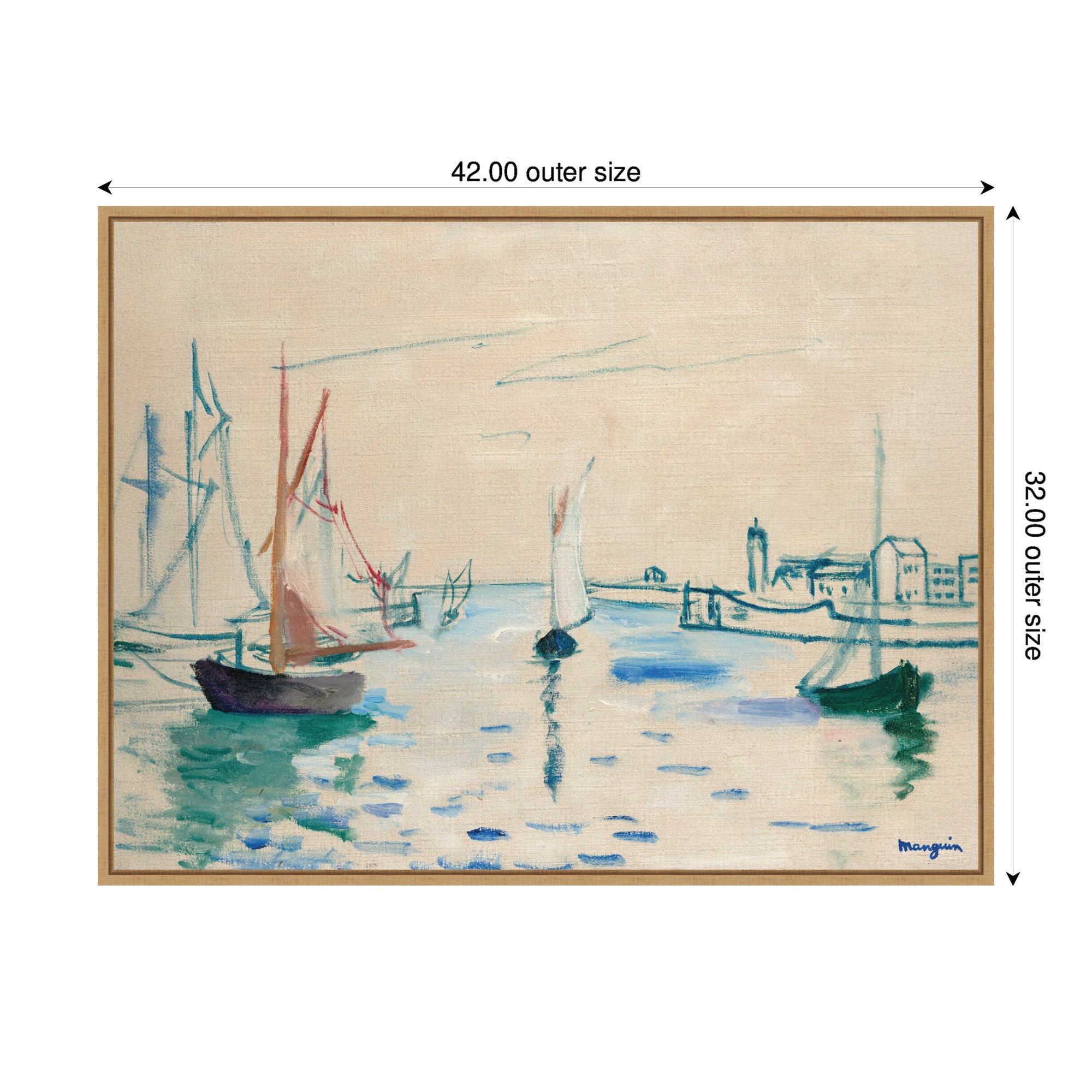 Framed Canvas 42x32 Sylvie Natural 2