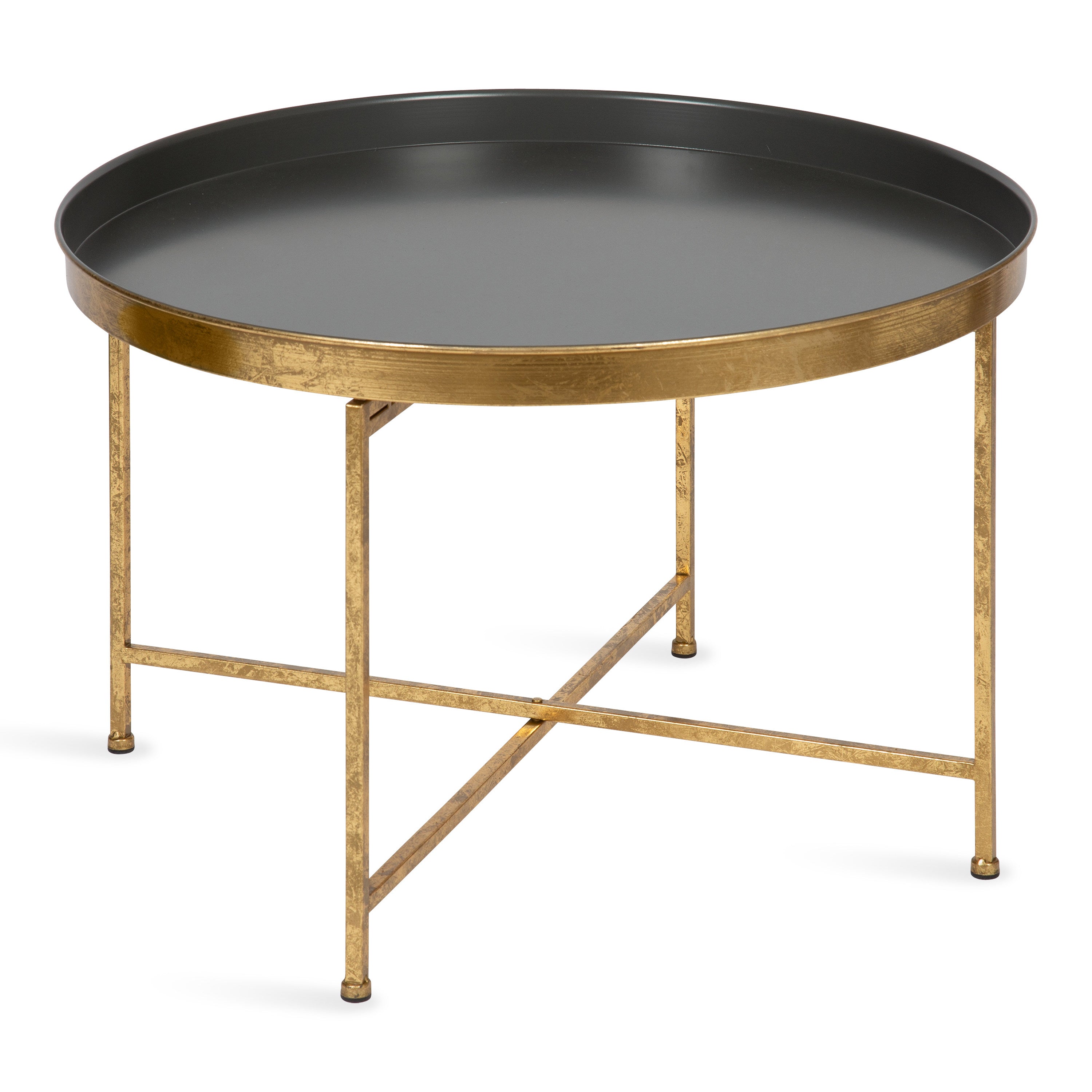 Coffee Table Gray Gold 28.25x28.25x19 1