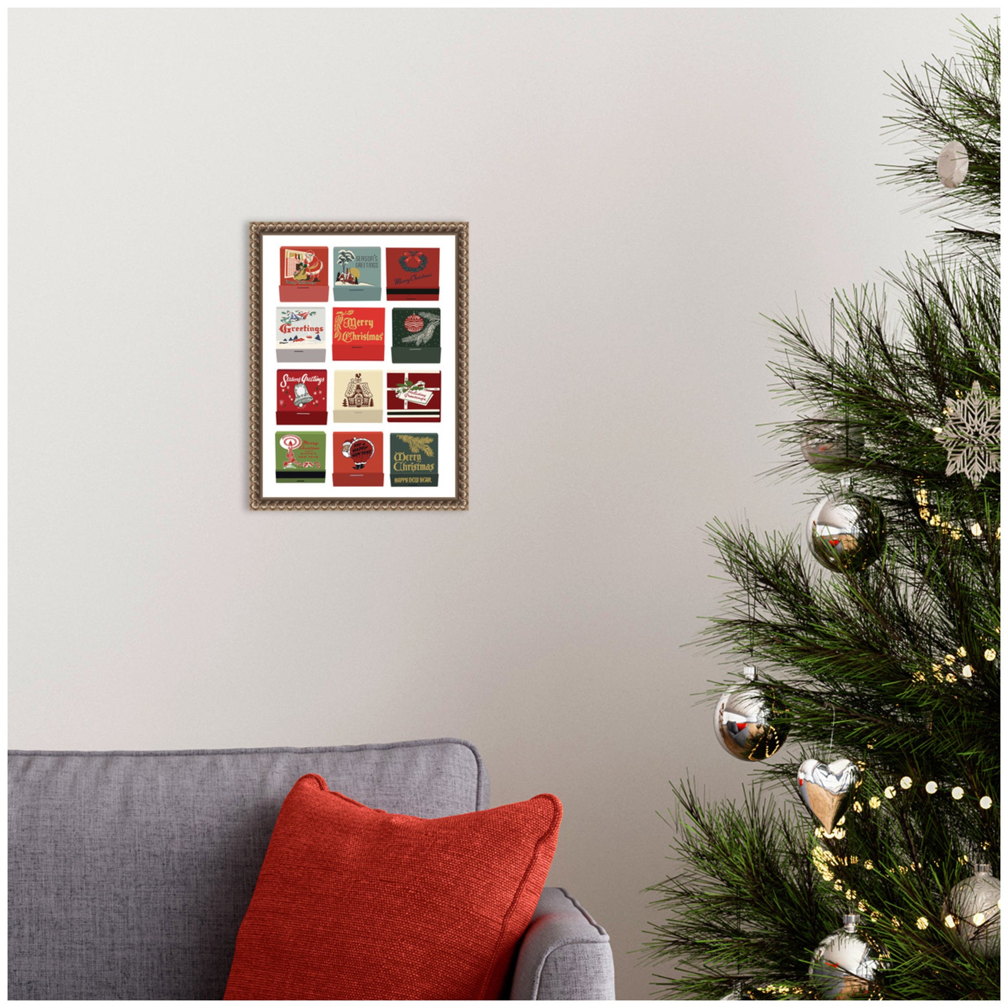 Framed Canvas Sylvie Beaded Dark Gold 10x13 5