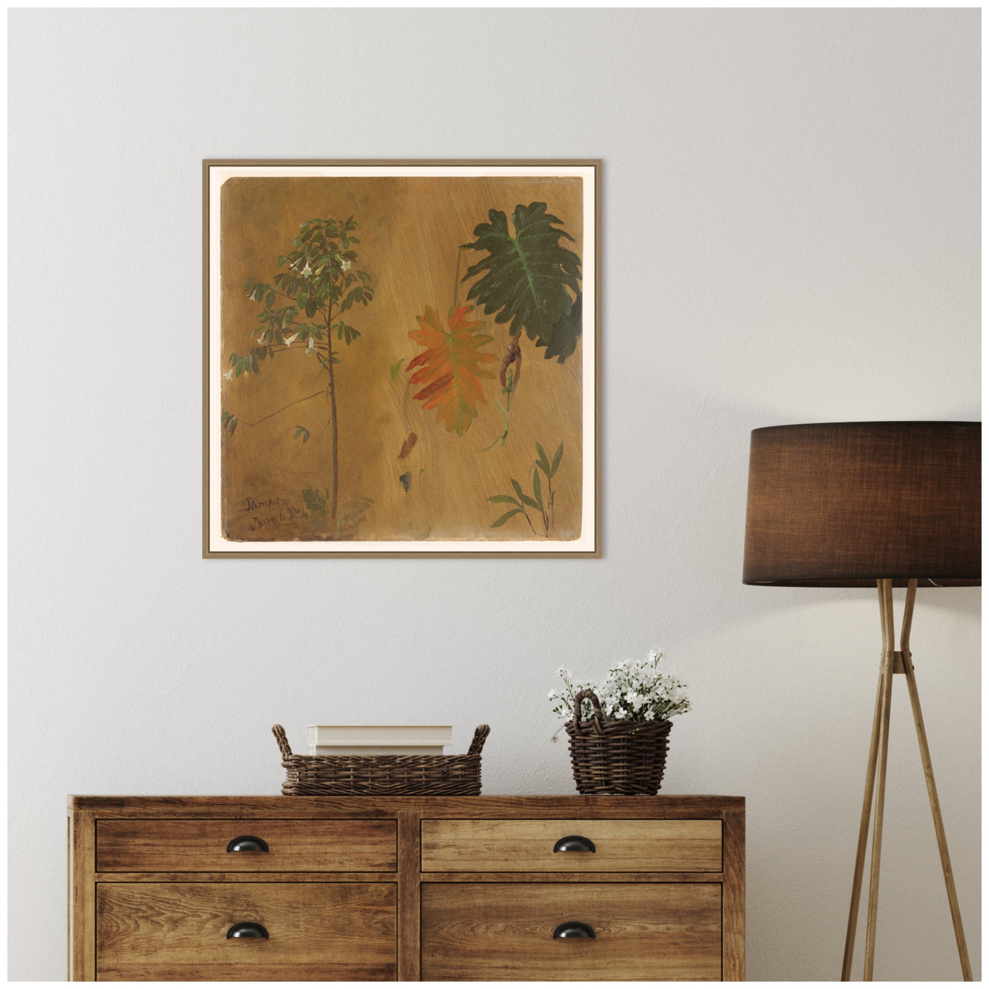 Framed Canvas 30x30 Sylvie Dark Gold 7
