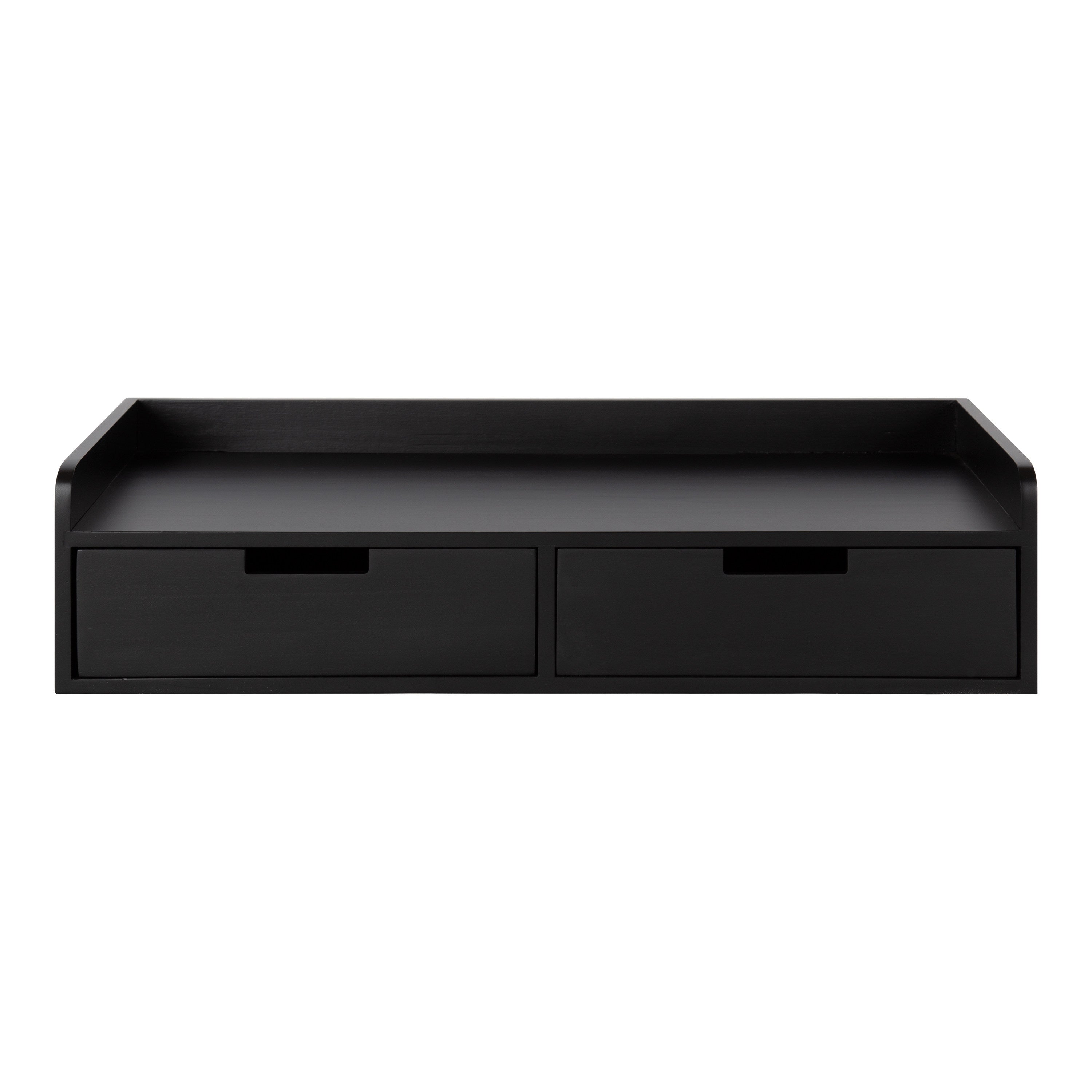 Floating Console Table Black 28x12x6.5 3