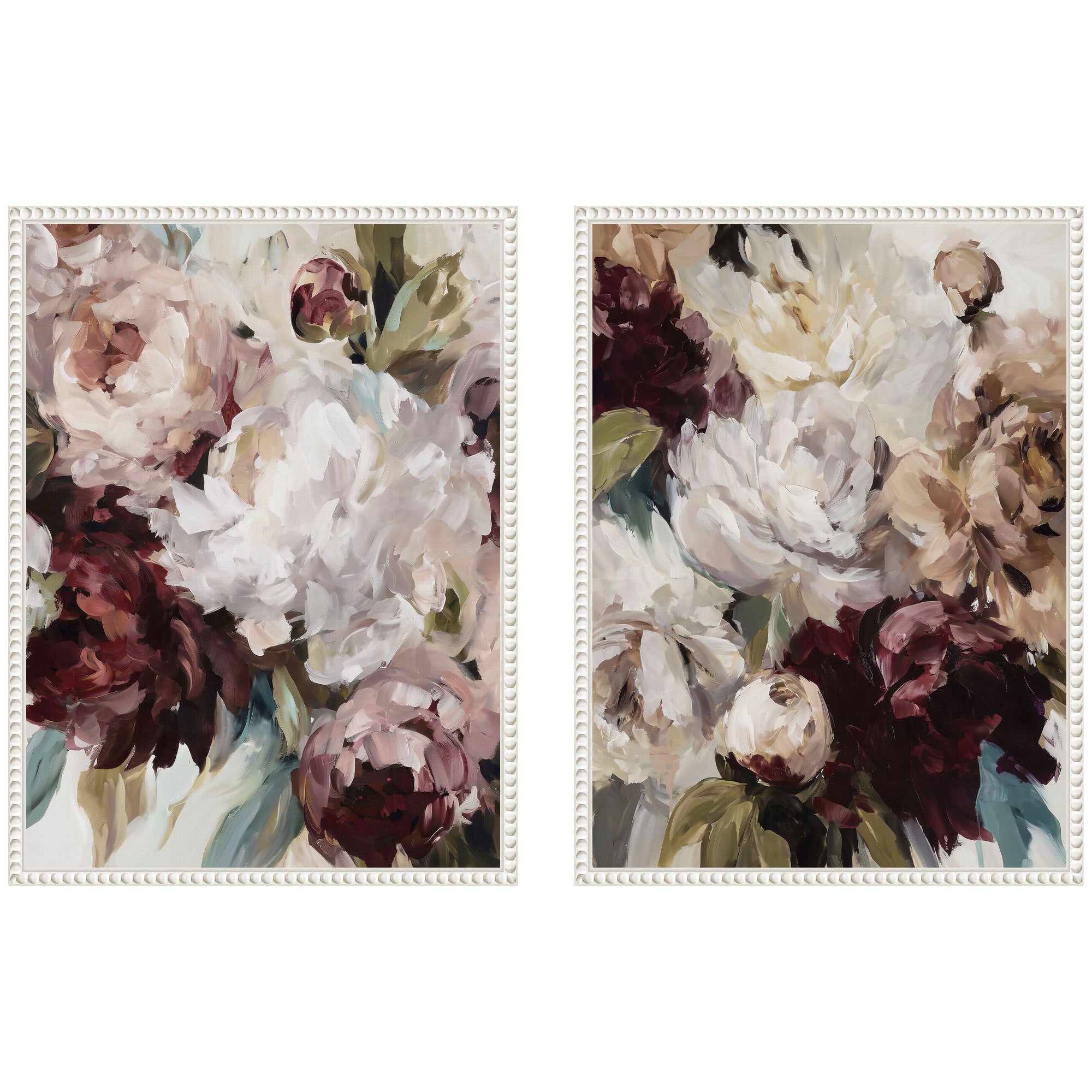 Art Set 2 Piece Set 18x24 Sylvie Beaded White 1