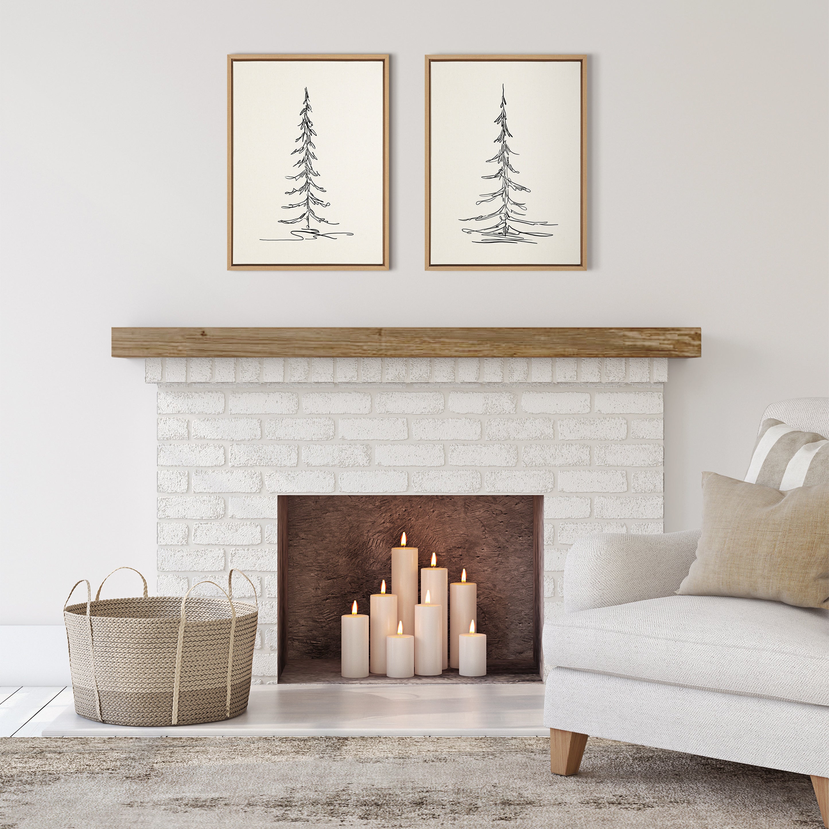 Art Set 2 Piece Set 18x24 Sylvie Natural 7