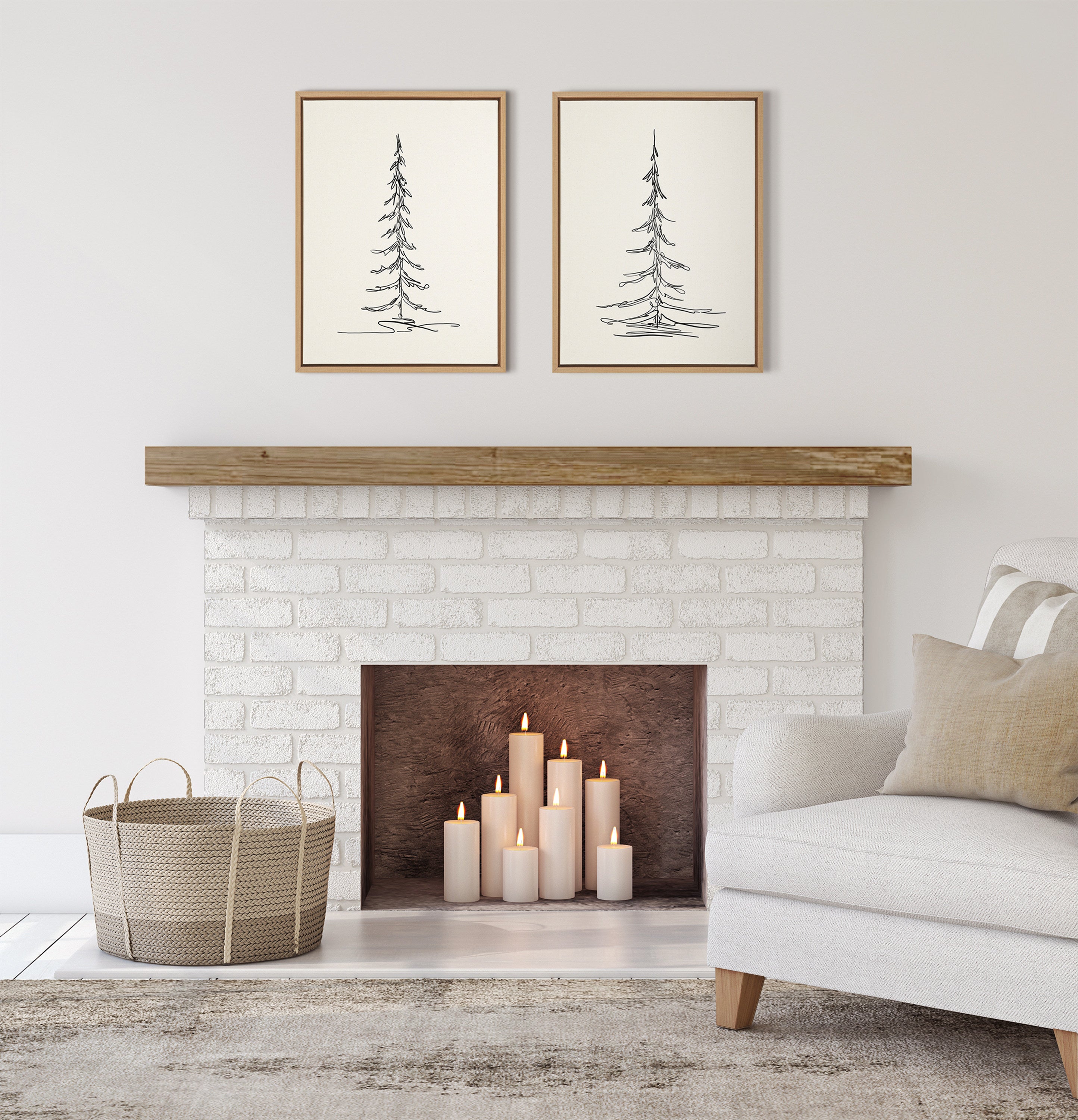 Art Set 2 Piece Set 18x24 Sylvie Natural 7
